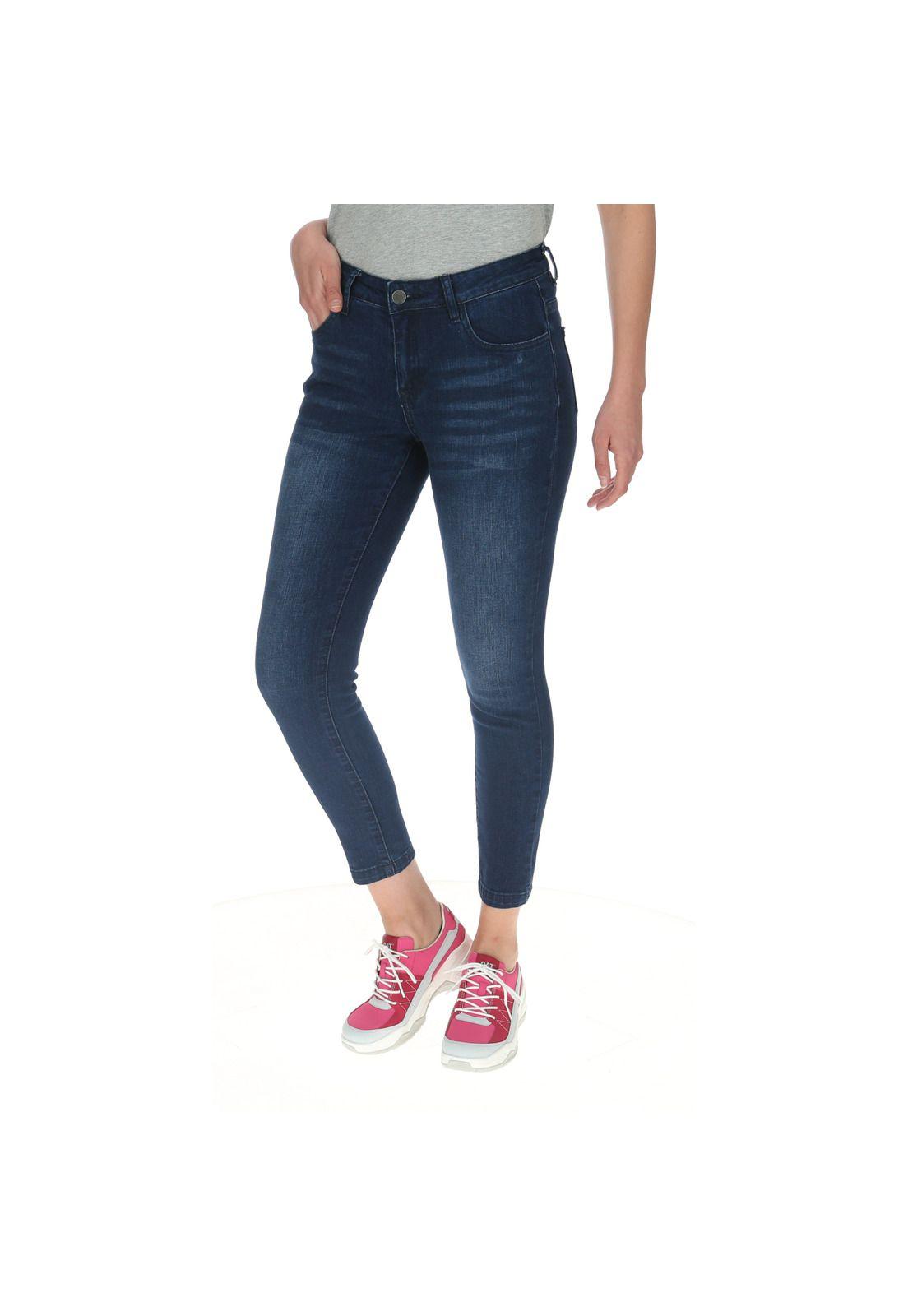 Jeans Mujer Symbol Skinny Azul Petróleo-1