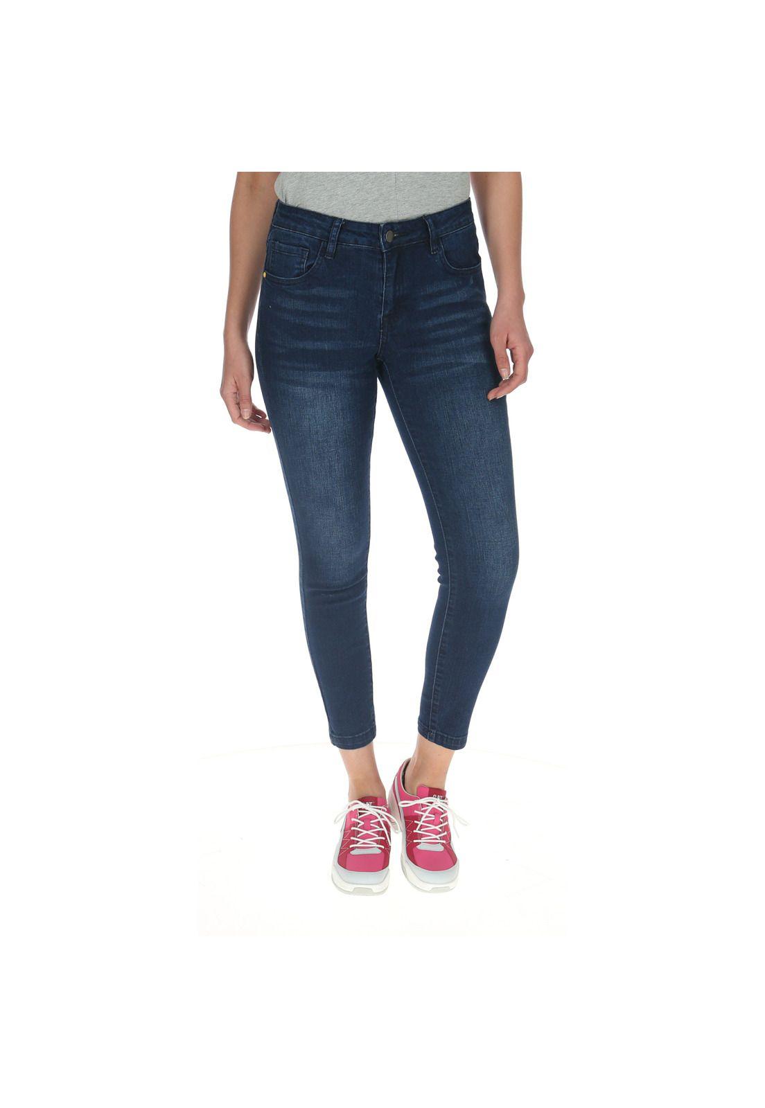 Jeans Mujer Symbol Skinny Azul Petróleo-3