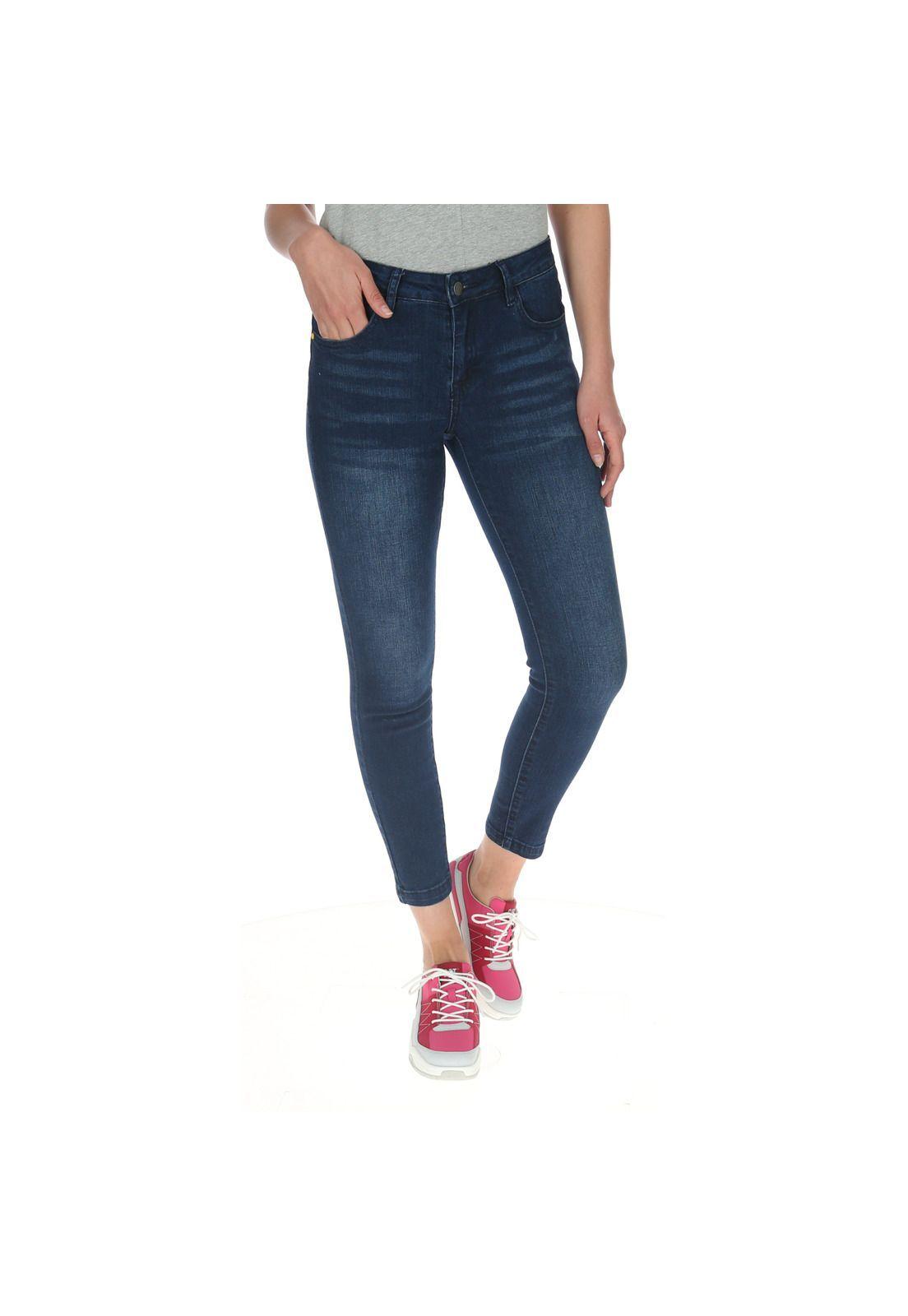 Jeans Mujer Symbol Skinny Azul Petróleo-0