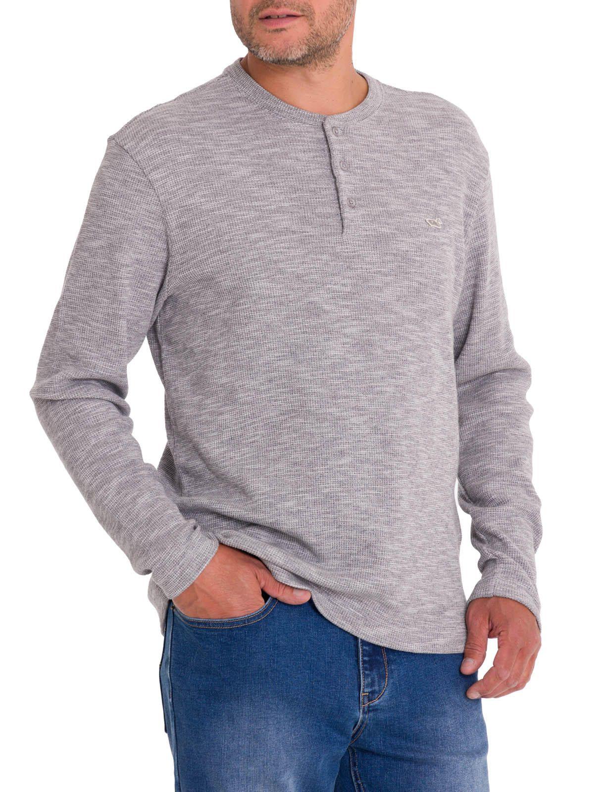 Polera Algodón Orgánico Hombre Wafle Gris-0