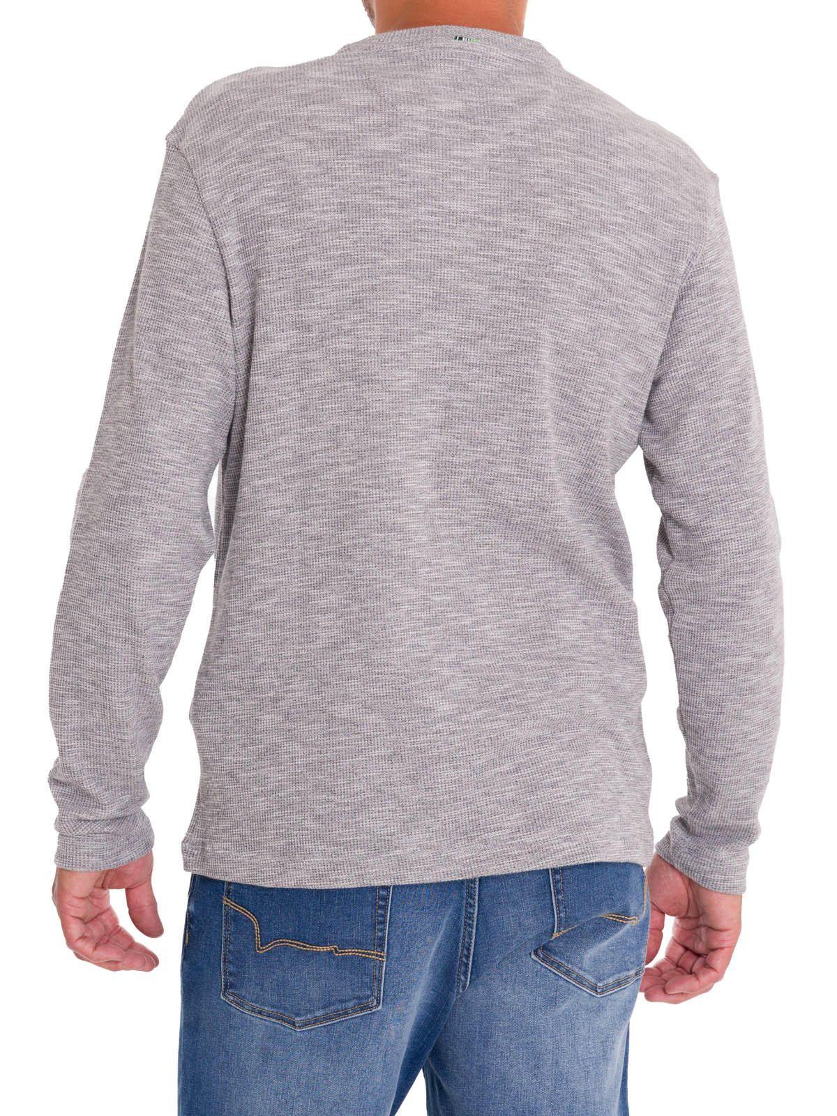Polera Algodón Orgánico Hombre Wafle Gris-3