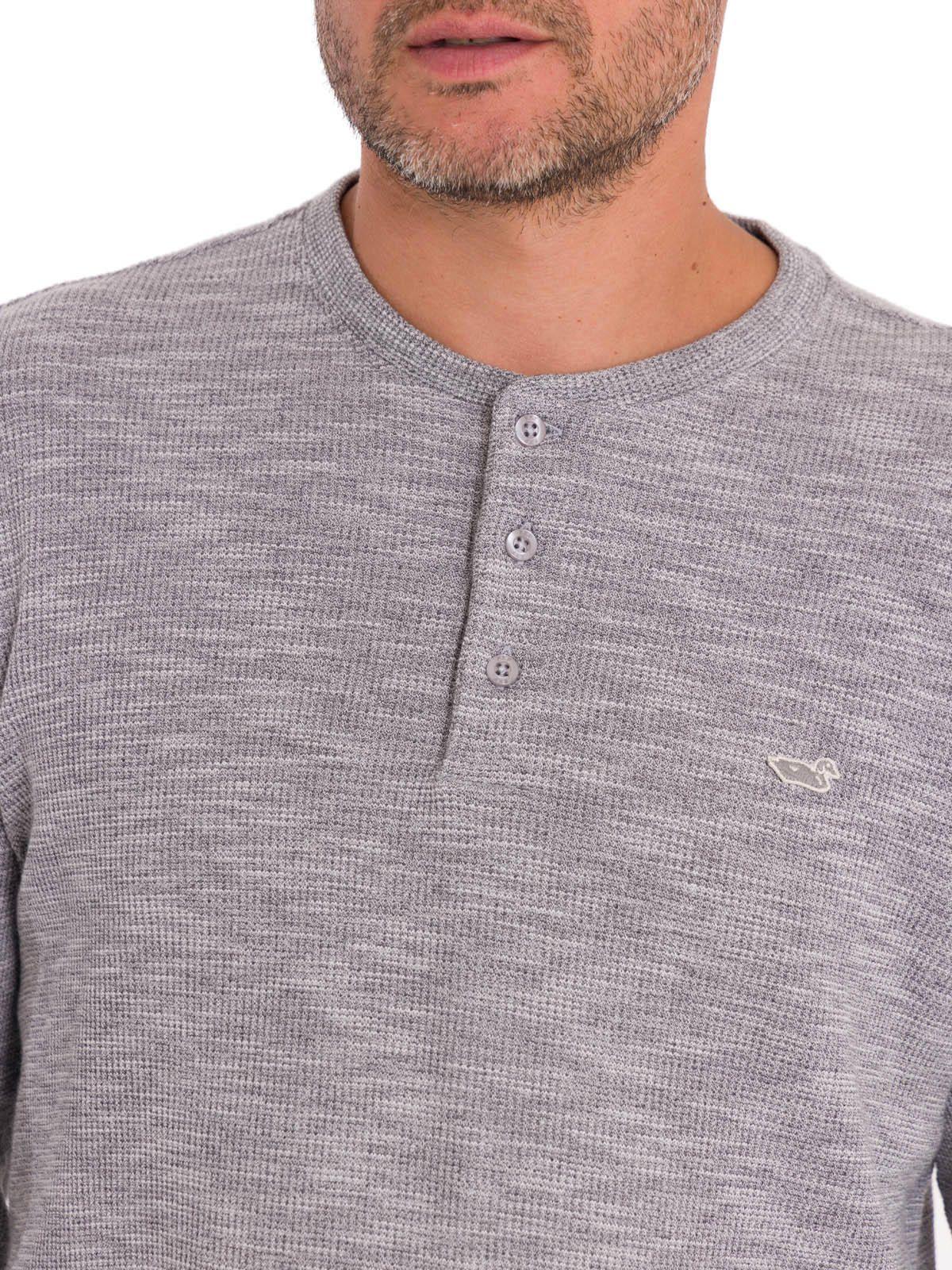 Polera Algodón Orgánico Hombre Wafle Gris-4