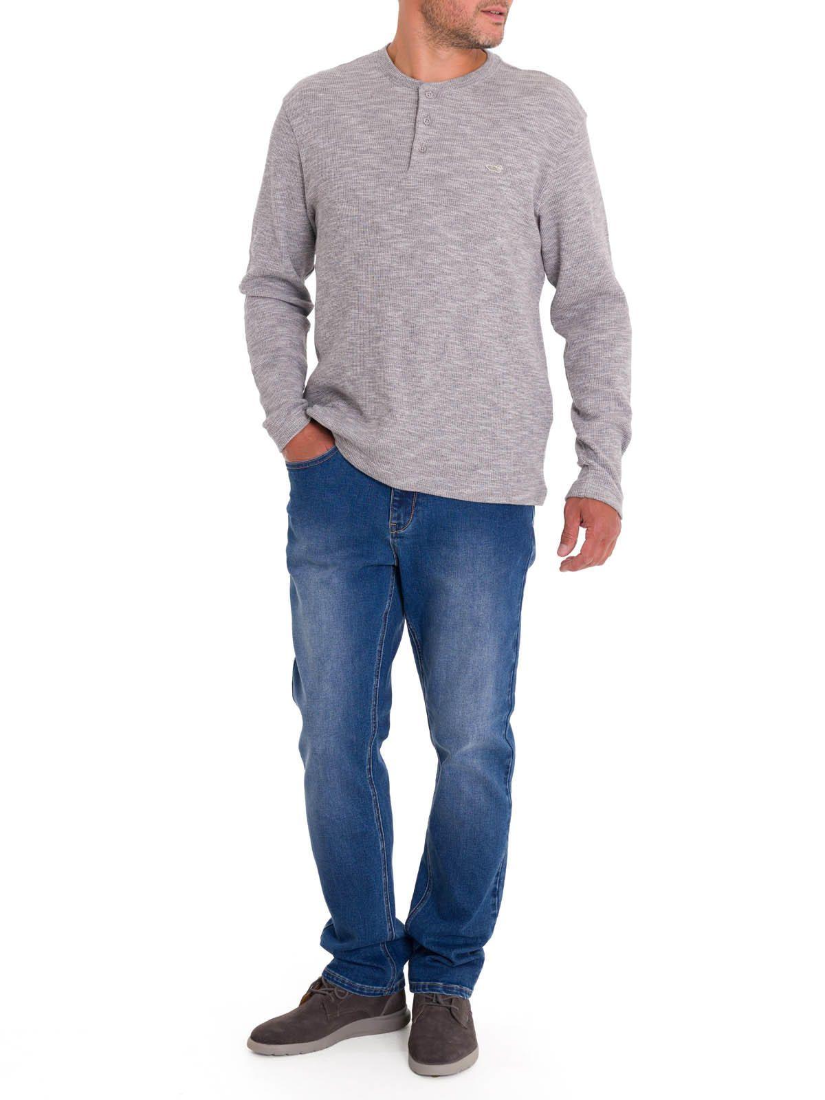 Polera Algodón Orgánico Hombre Wafle Gris-5