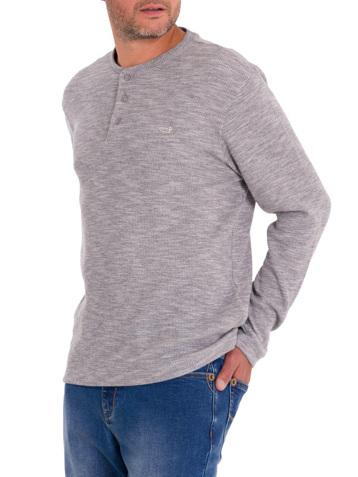 Polera Algodón Orgánico Hombre Wafle Gris-1