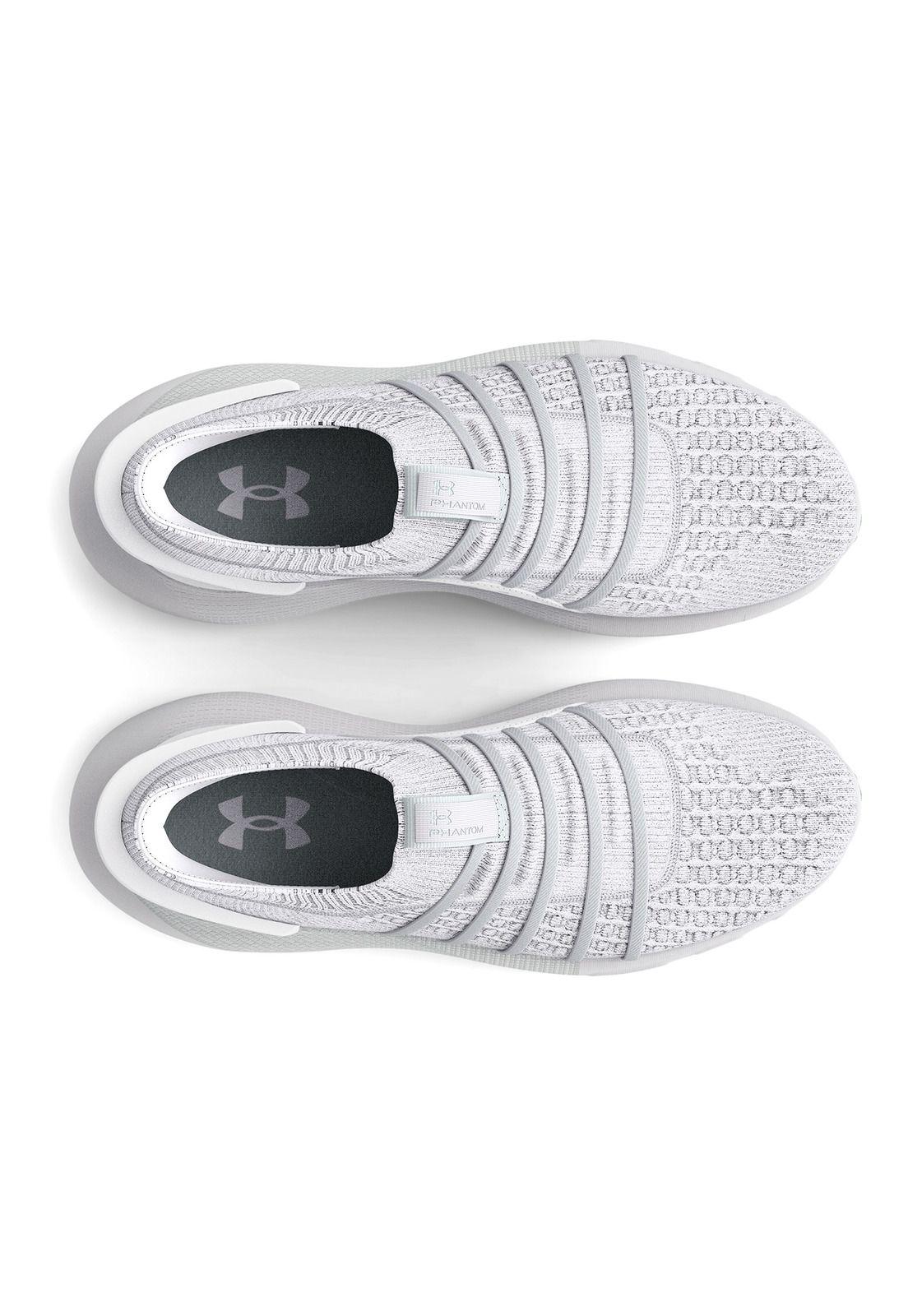 Zapatilla UA U Hovr Phntom 3 Slip Unisex Blanco-4