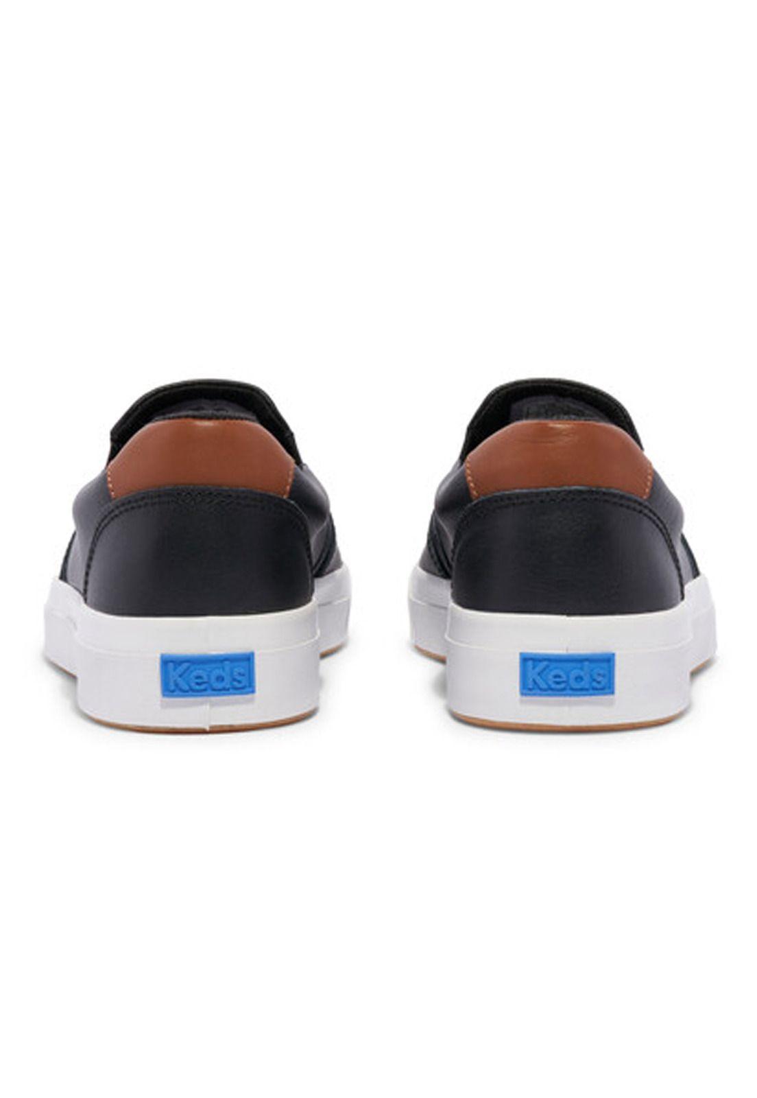 Zapatilla Cuero Negra Mujer Pursuit Slip -4