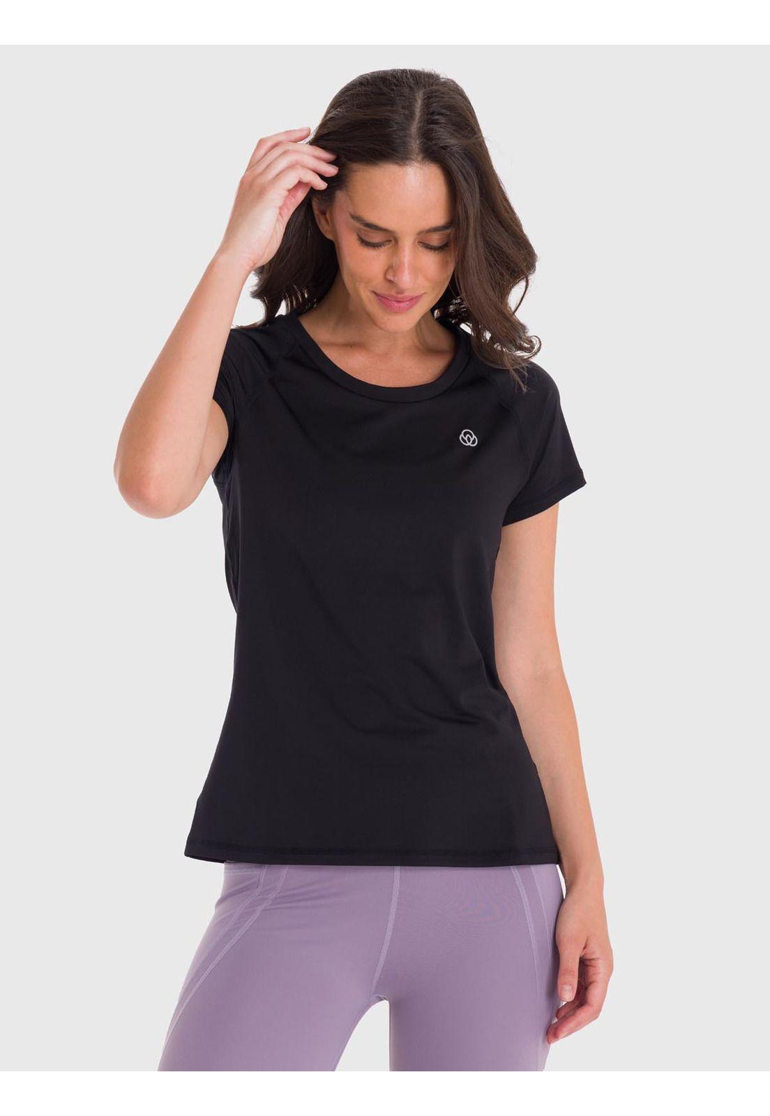 Polera deportiva Mujer Round Neck Negro-0