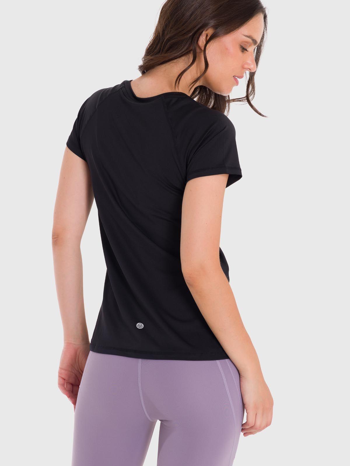 Polera deportiva Mujer Round Neck Negro-3