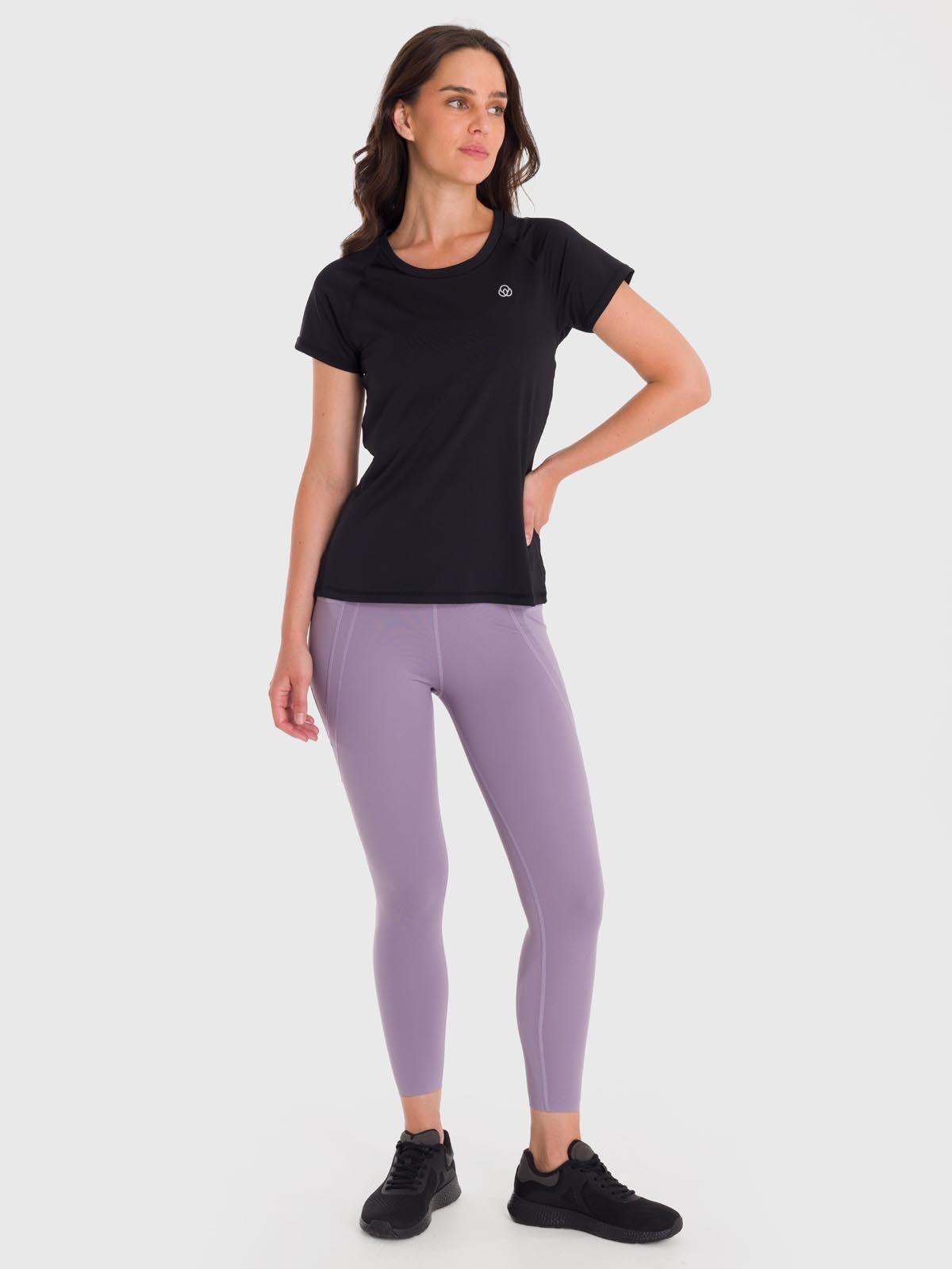 Polera deportiva Mujer Round Neck Negro-4