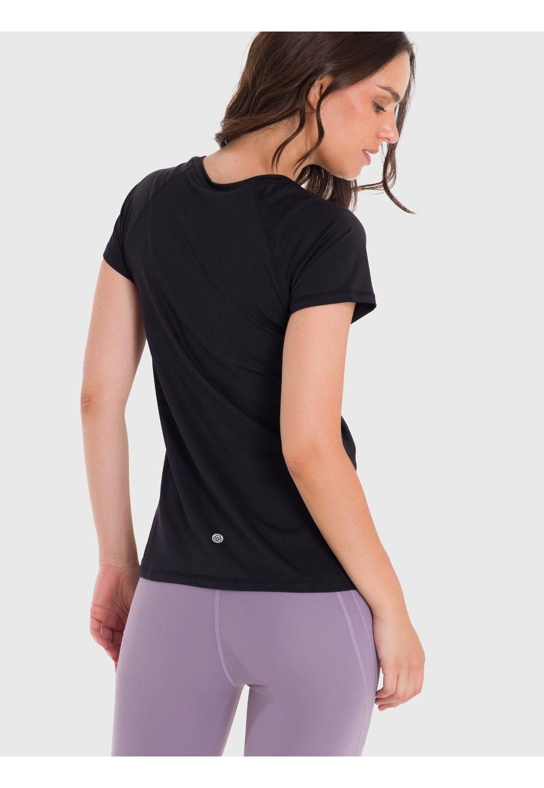 Polera deportiva Mujer Round Neck Negro-3