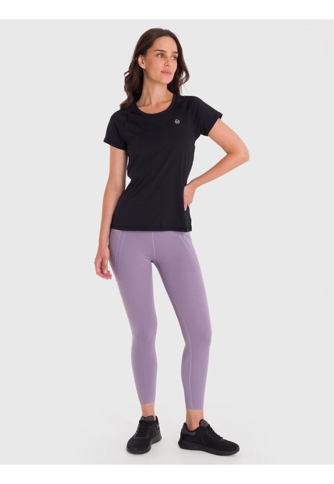 Polera deportiva Mujer Round Neck Negro-4