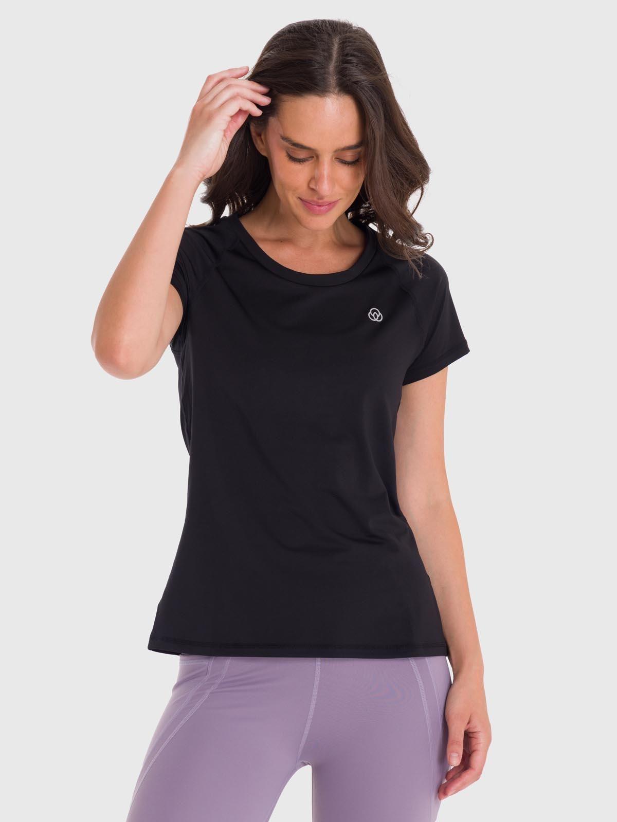 Polera deportiva Mujer Round Neck Negro-0