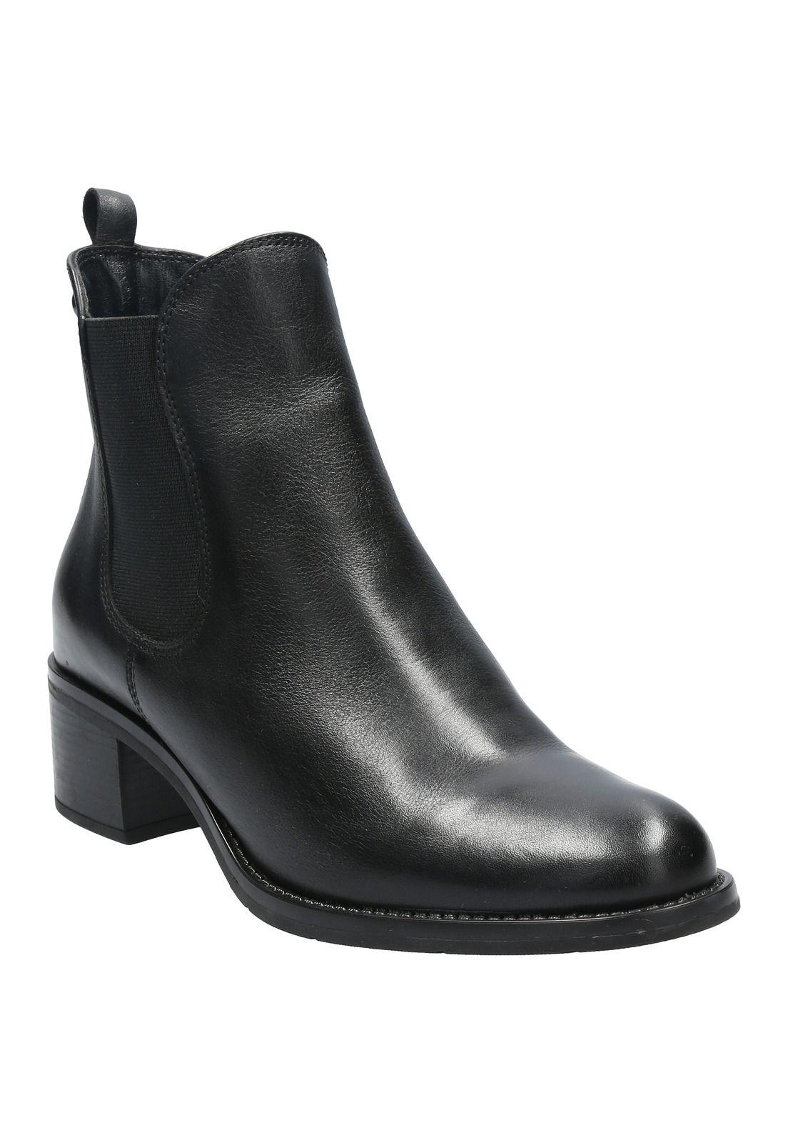 Botin Cuero Mujer Dagmar Negro-0