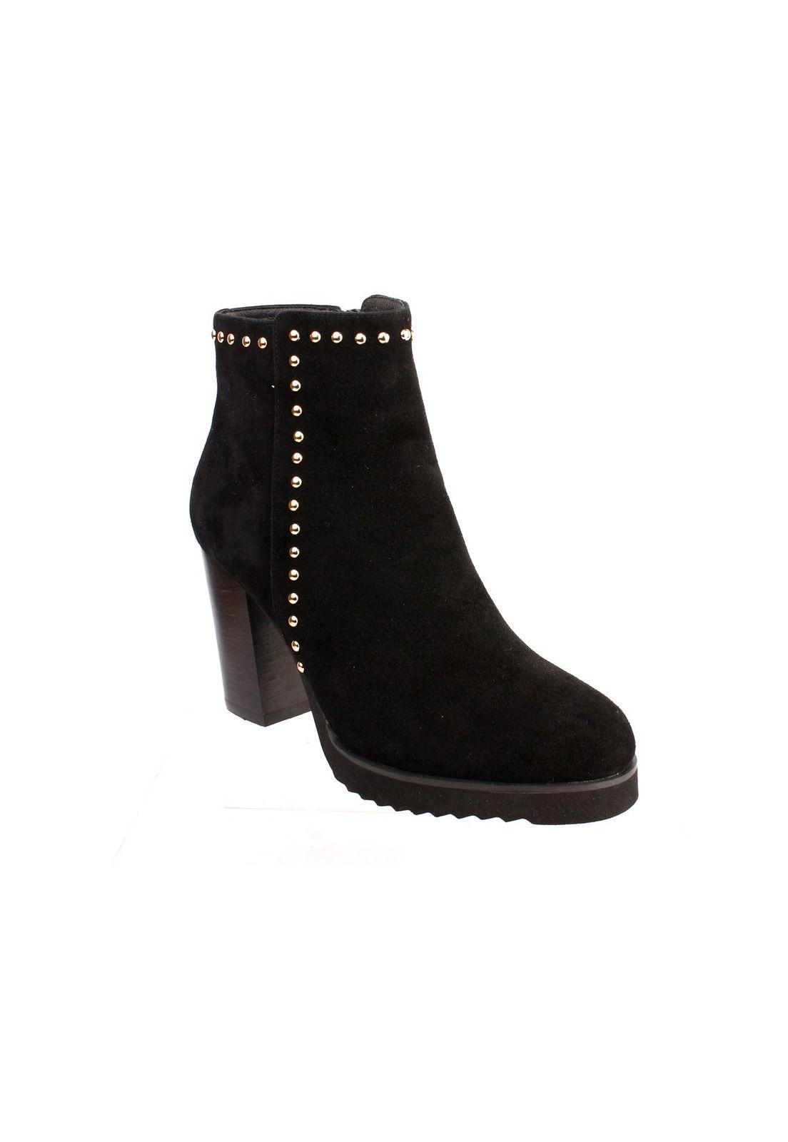 Botin Cuero Fara Negro-0