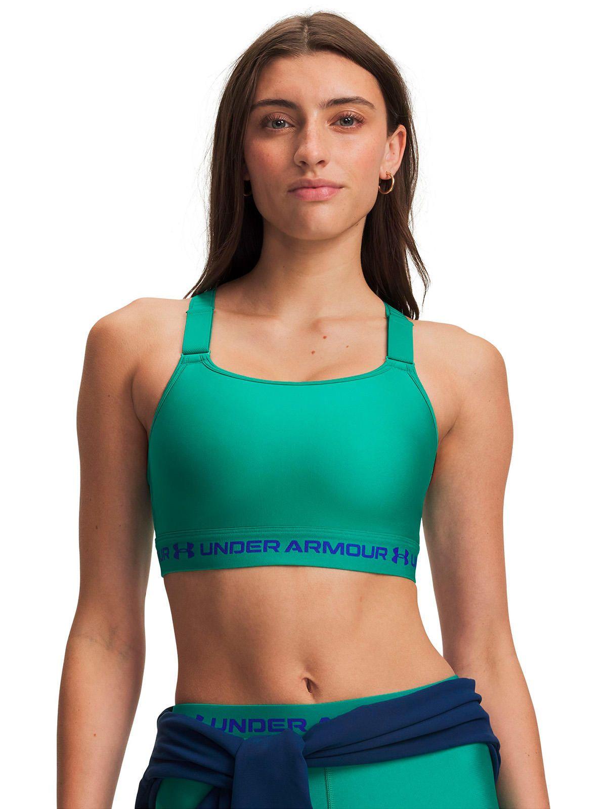 Peto HeatGear Crossback High verde Mujer-0