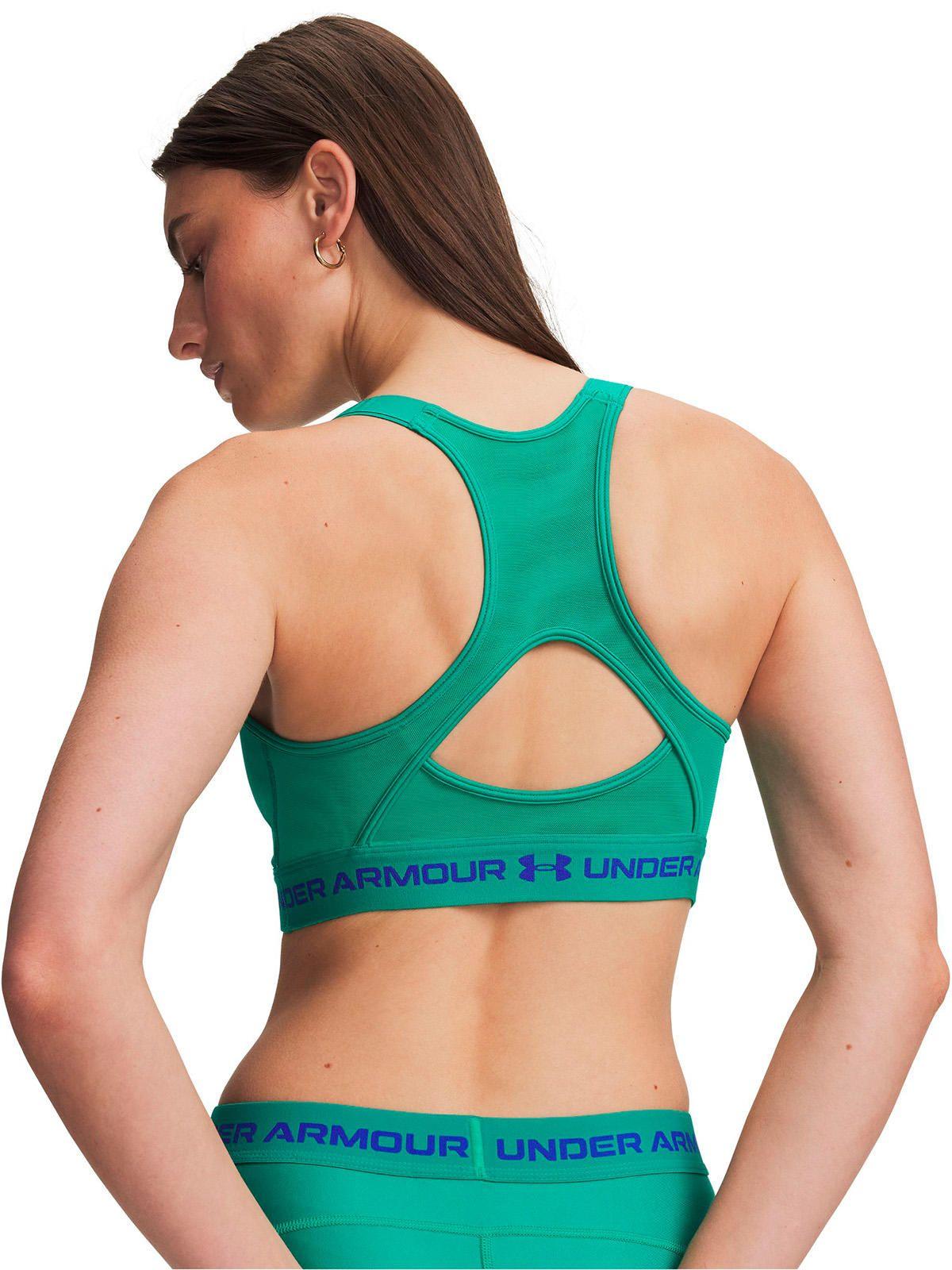 Peto HeatGear Crossback High verde Mujer-1