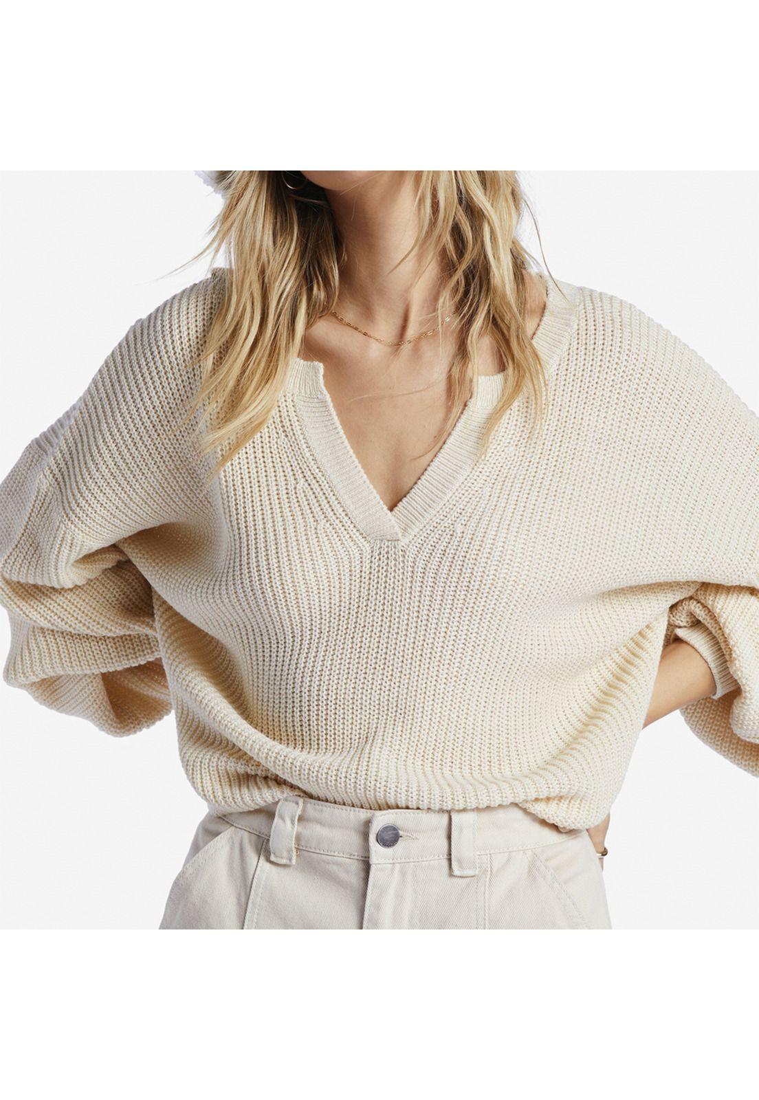 Sweater No Worries Swtr Blanco Mujer-3