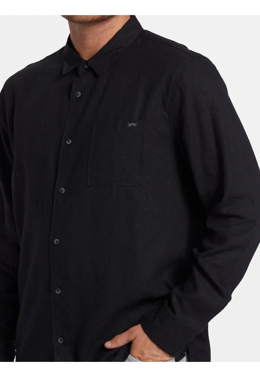 Camisa Manga Larga Hombre Ricardo Negra-2