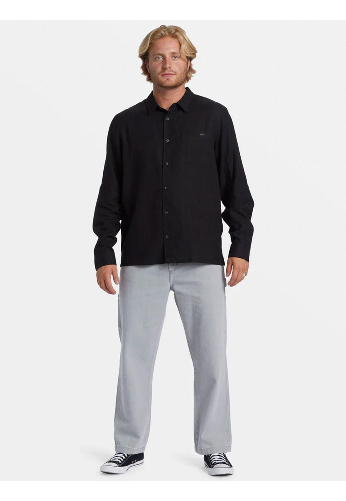 Camisa Manga Larga Hombre Ricardo Negra-4