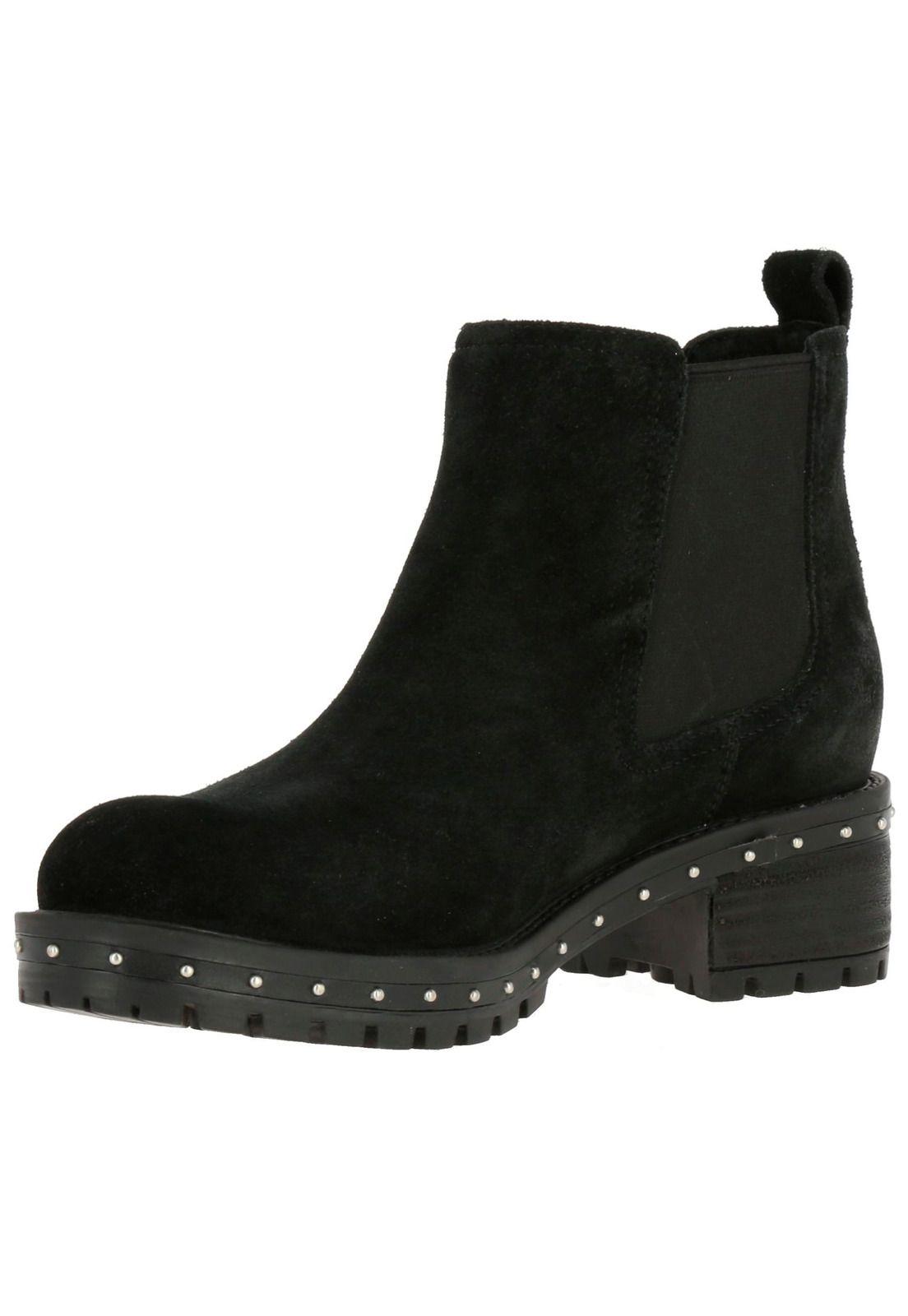 Botin Mujer Cuero Anny Negro-1