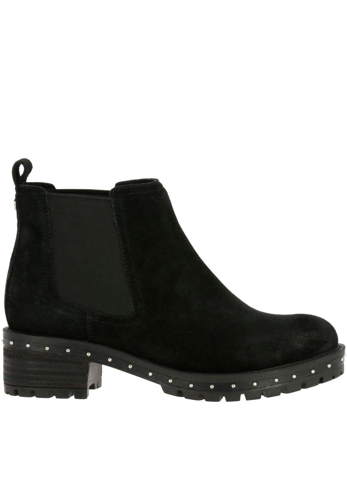 Botin Mujer Cuero Anny Negro-2