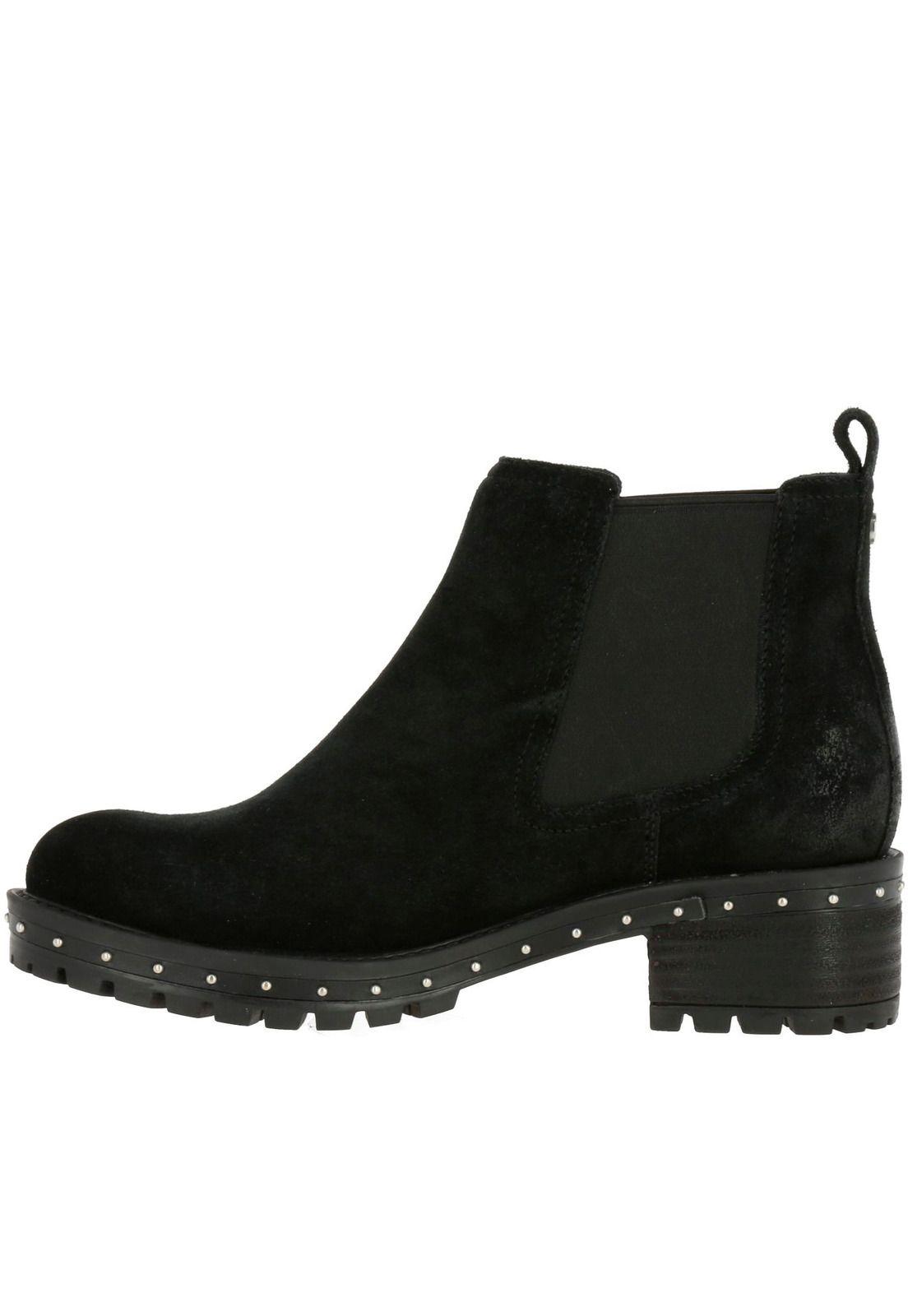 Botin Mujer Cuero Anny Negro-3