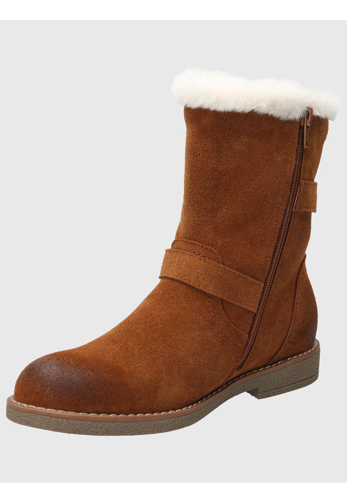 Botin Cuero Mujer Kiki Café-4
