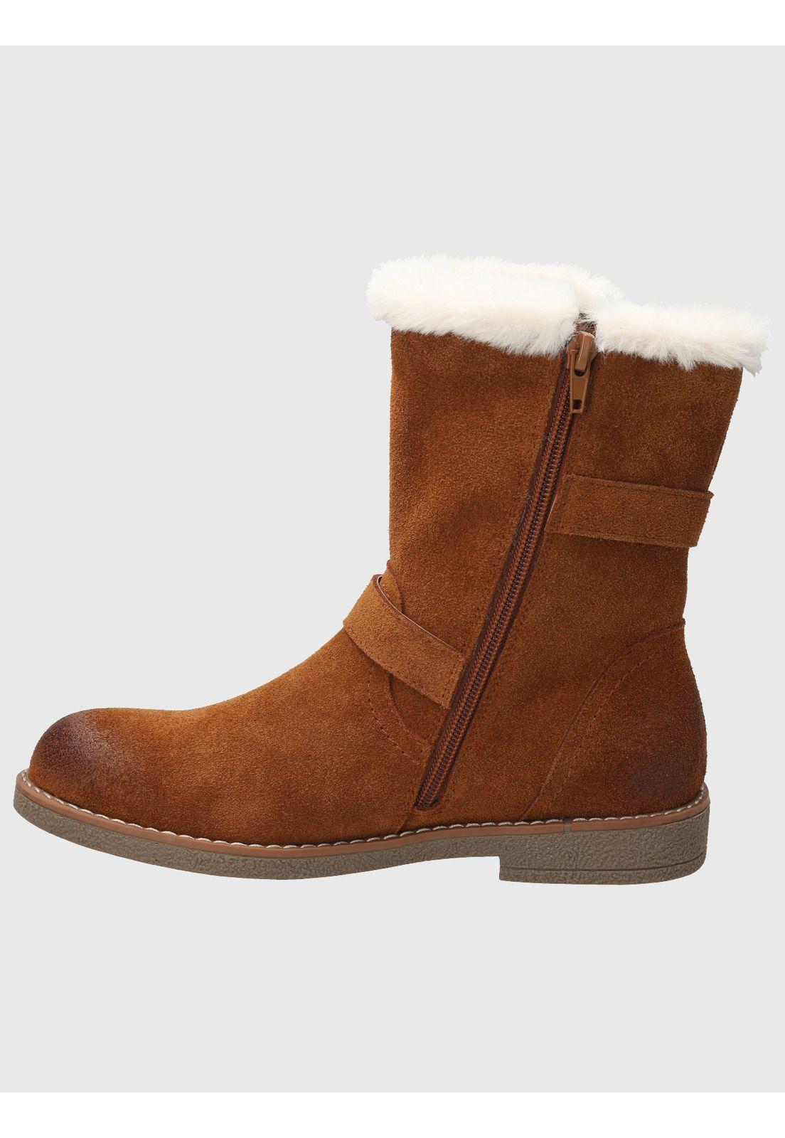 Botin Cuero Mujer Kiki Café-5