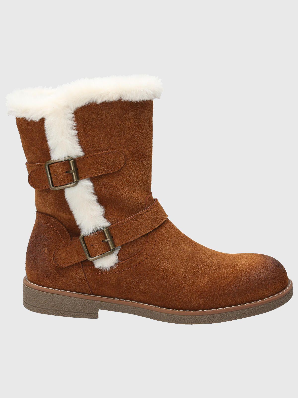 Botin Cuero Mujer Kiki Café-1