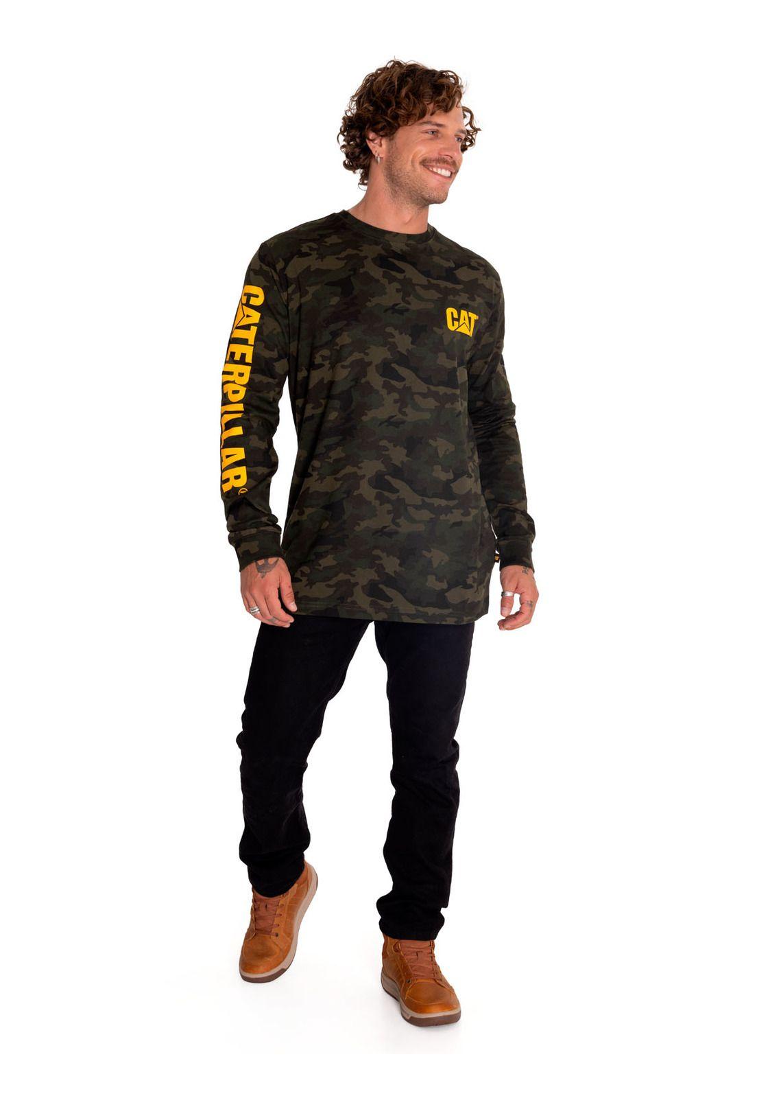 Polera Manga Larga Hombre Trademark Slim Verde-5