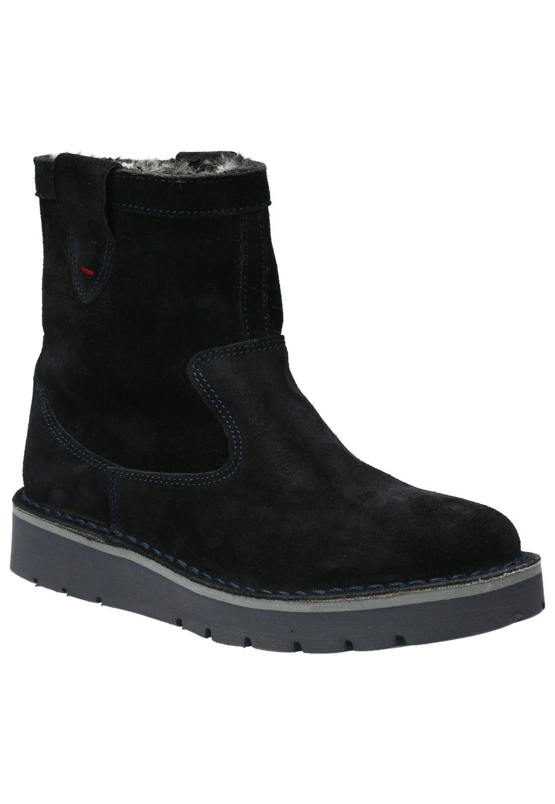 Bota Cuero Mujer Corso Azul-1