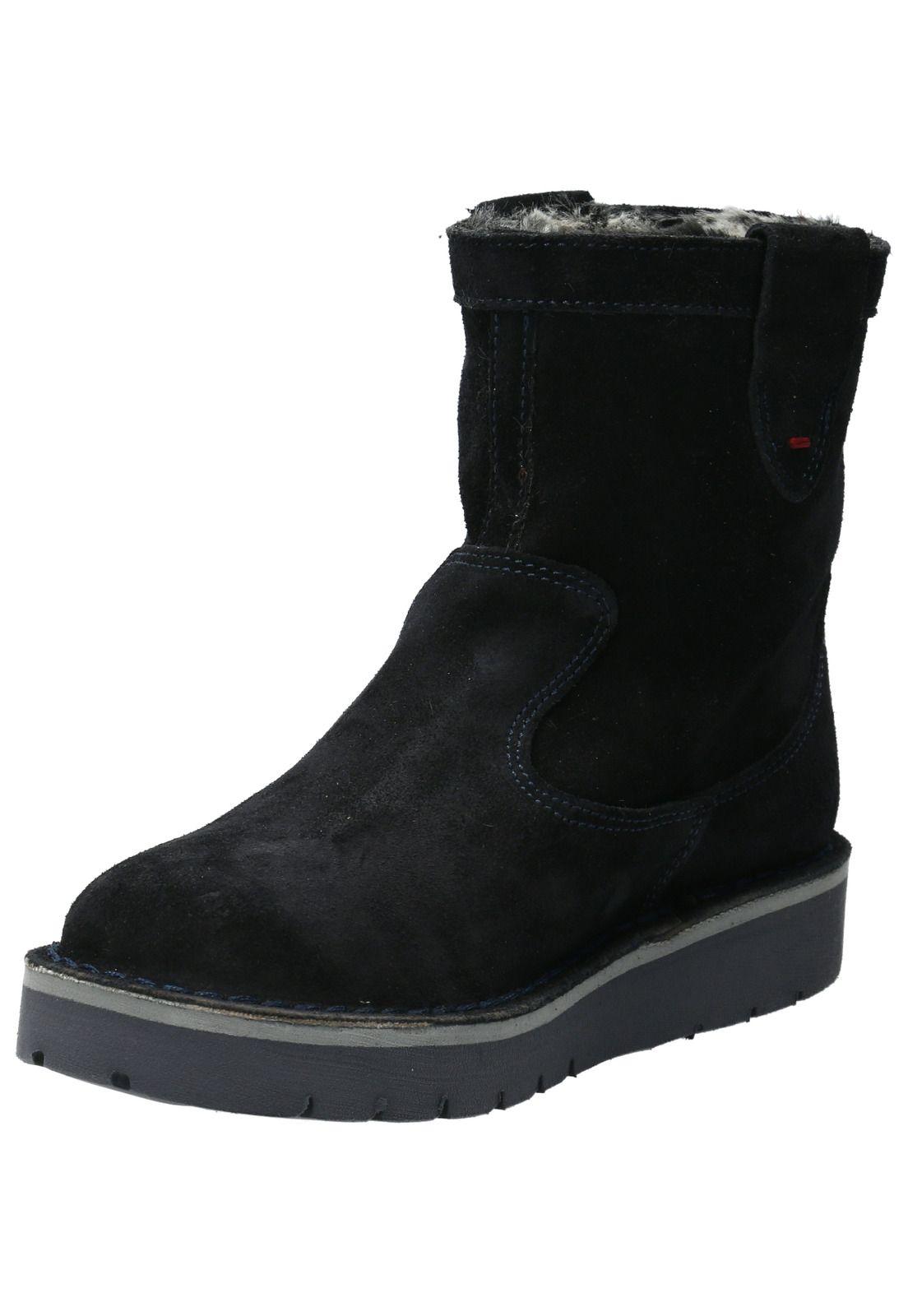 Bota Cuero Mujer Corso Azul-3