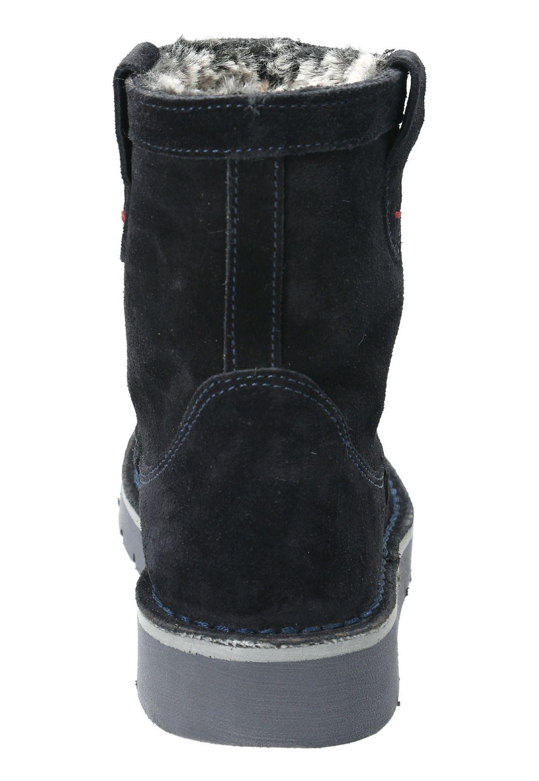 Bota Cuero Mujer Corso Azul-5