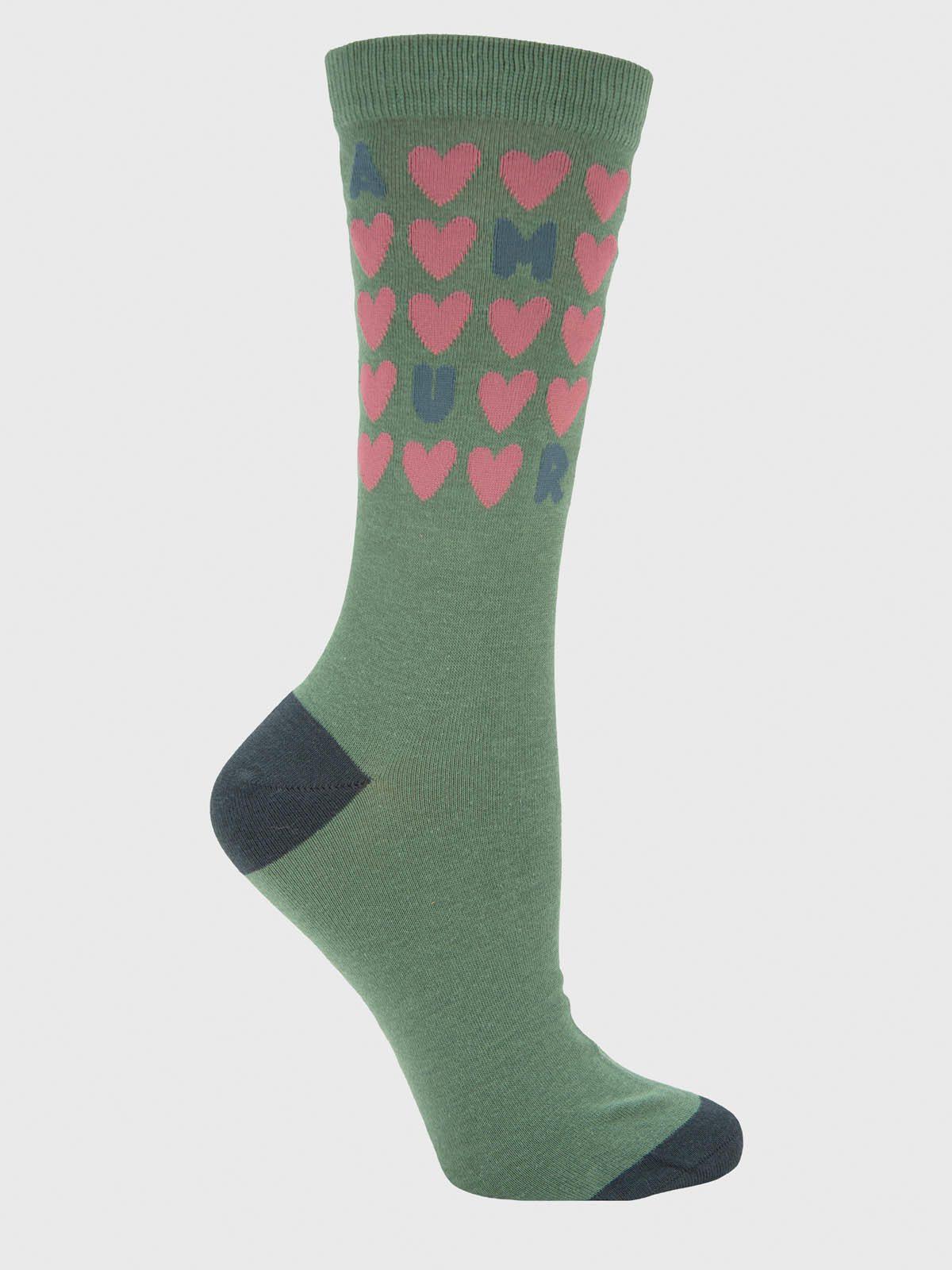 Calcetin Algodón Mujer C Amour Verde-0