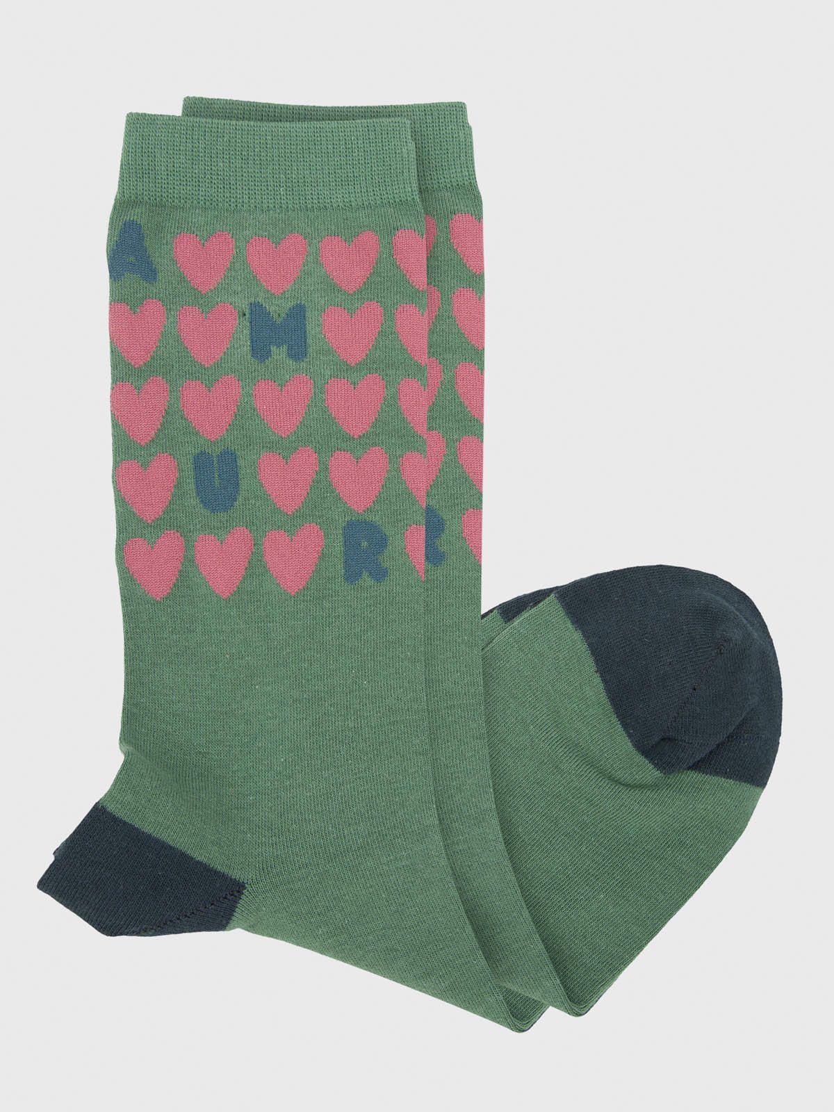 Calcetin Algodón Mujer C Amour Verde-1