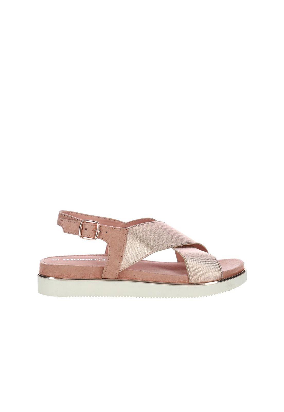 Sandalia Mujer Ranger Rosa Dorado-0