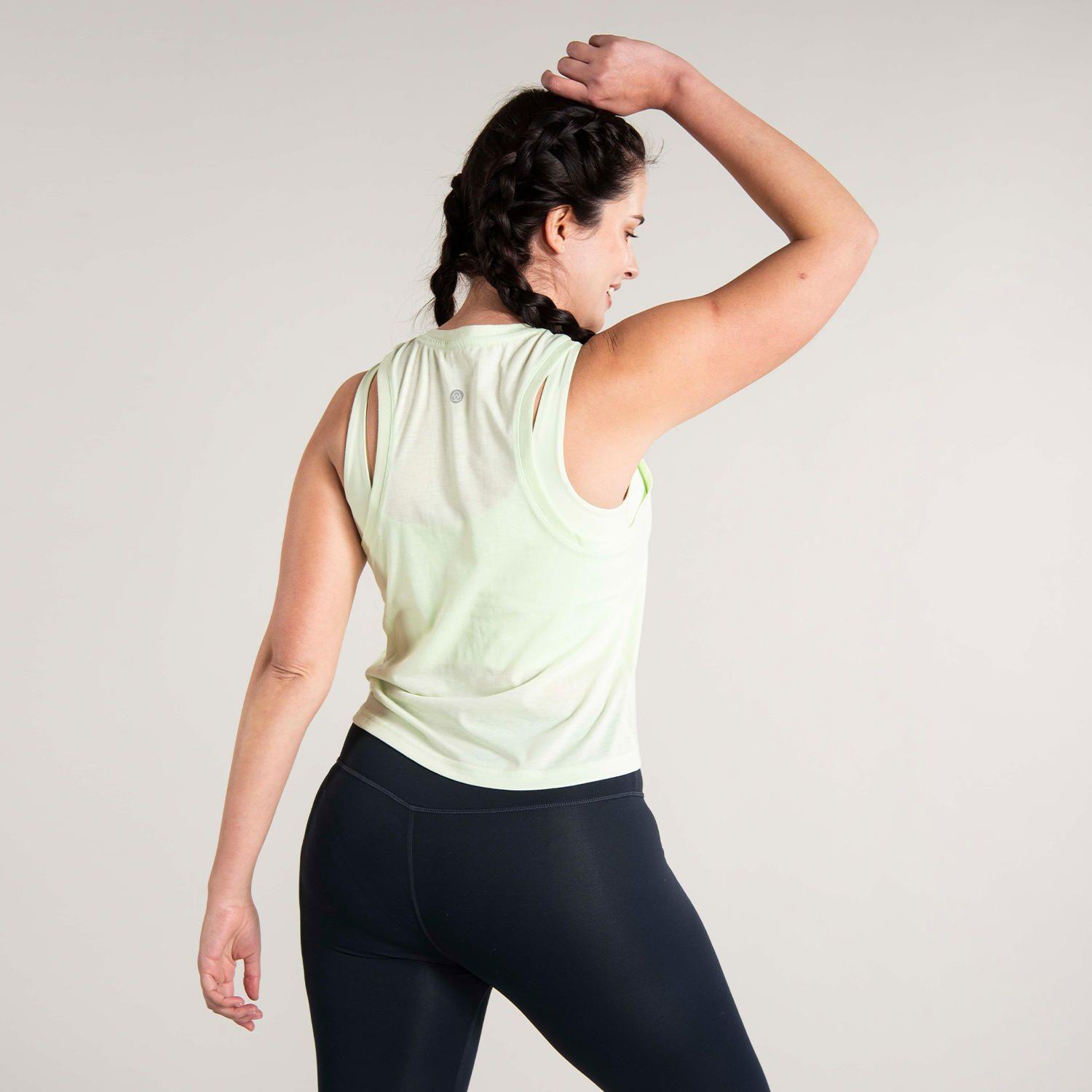 Polera Mujer Racerback Tank Verde Manzana-2