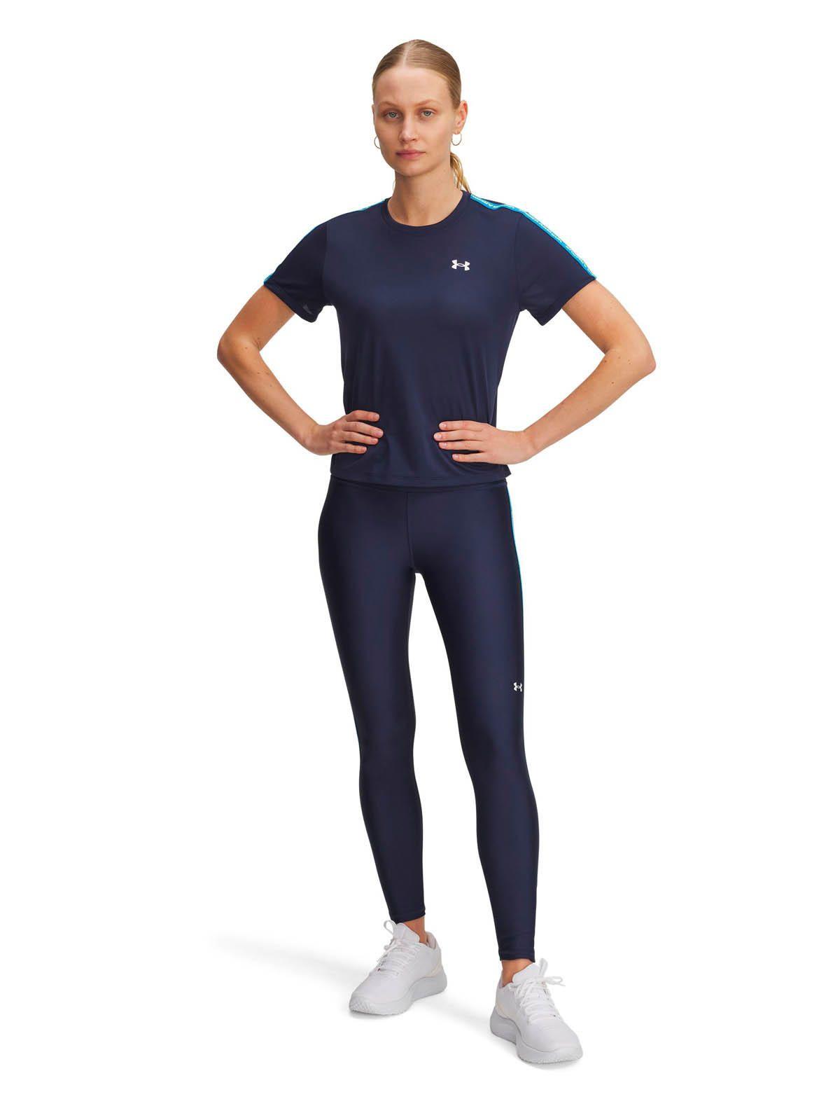 Calza Training para mujer Tech Wordmark Tape azul -3