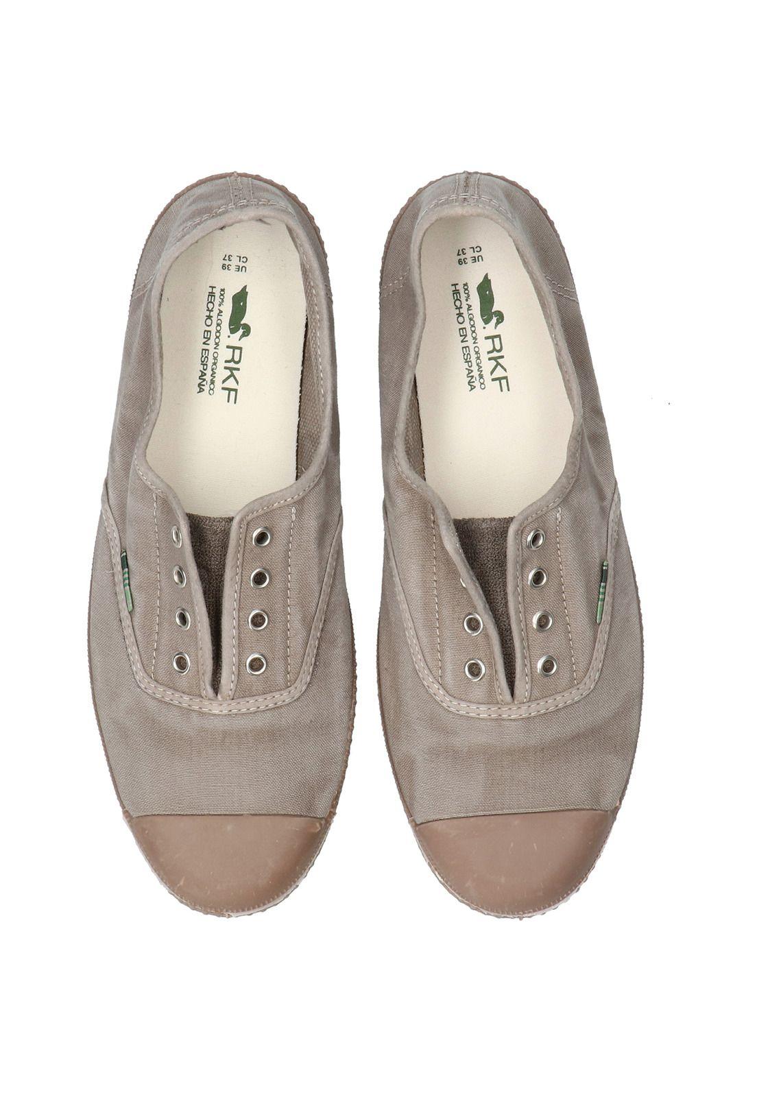 Zapatilla Algodón Orgánico Mujer Greece Gris-8