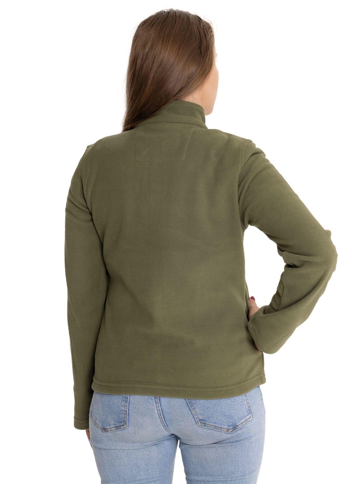 Polar Mujer Microfleece Full Zip Verde Musgo-1