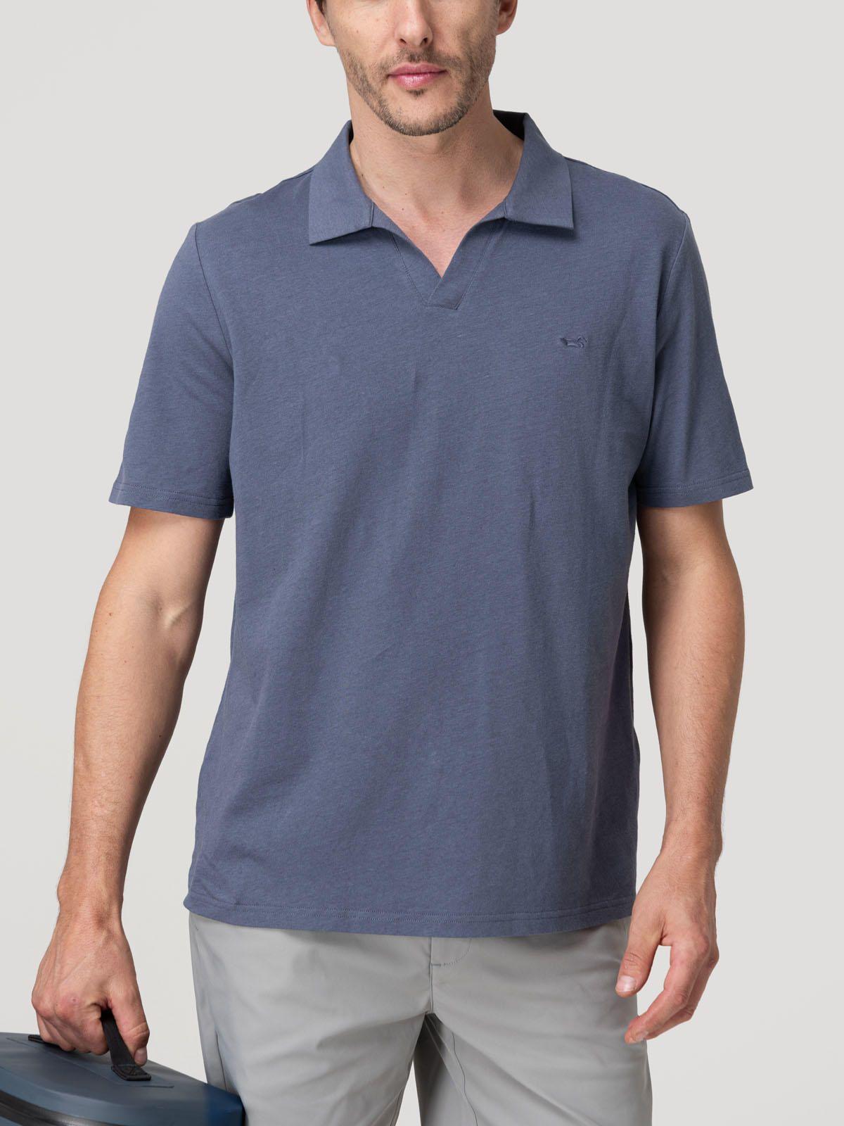 Polera Algodón Orgánico Hombre Vary Azul-4