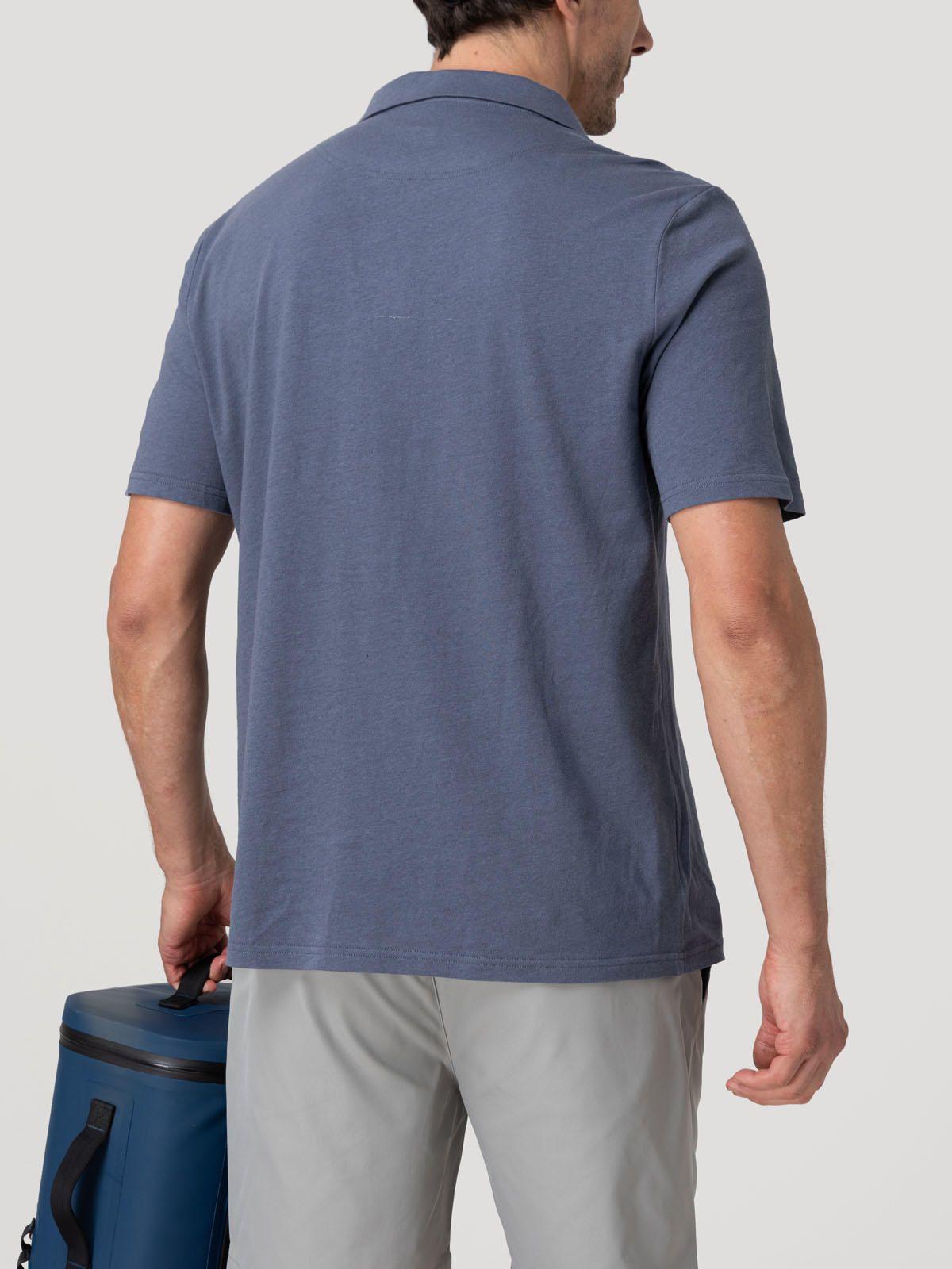 Polera Algodón Orgánico Hombre Vary Azul-5