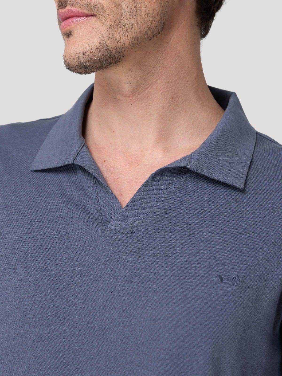 Polera Algodón Orgánico Hombre Vary Azul-6