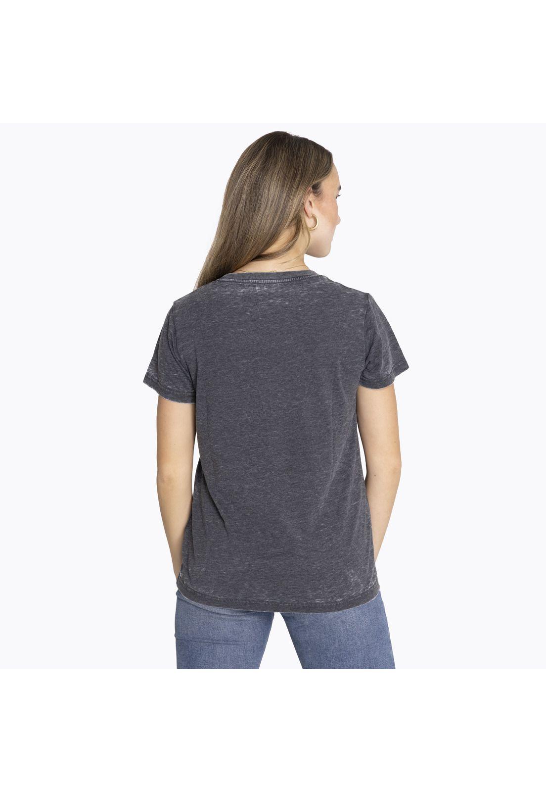 Polera M/C Tshirt Short Sleeve Gris Mujer-3