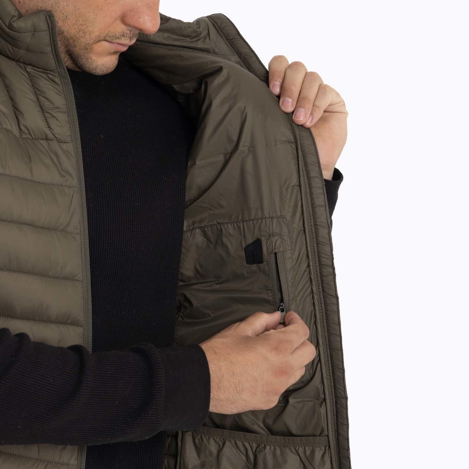 Parka Sin Mangas Hombre Full Zipper Café oscuro Merrell-6