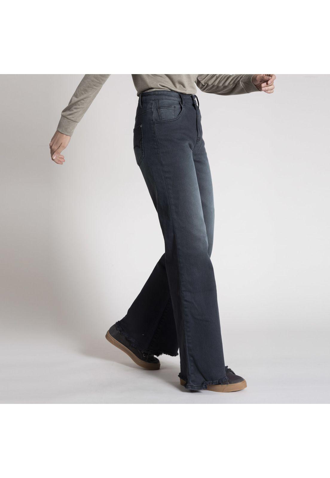 Jeans Mujer Ane Algodón Negro-1