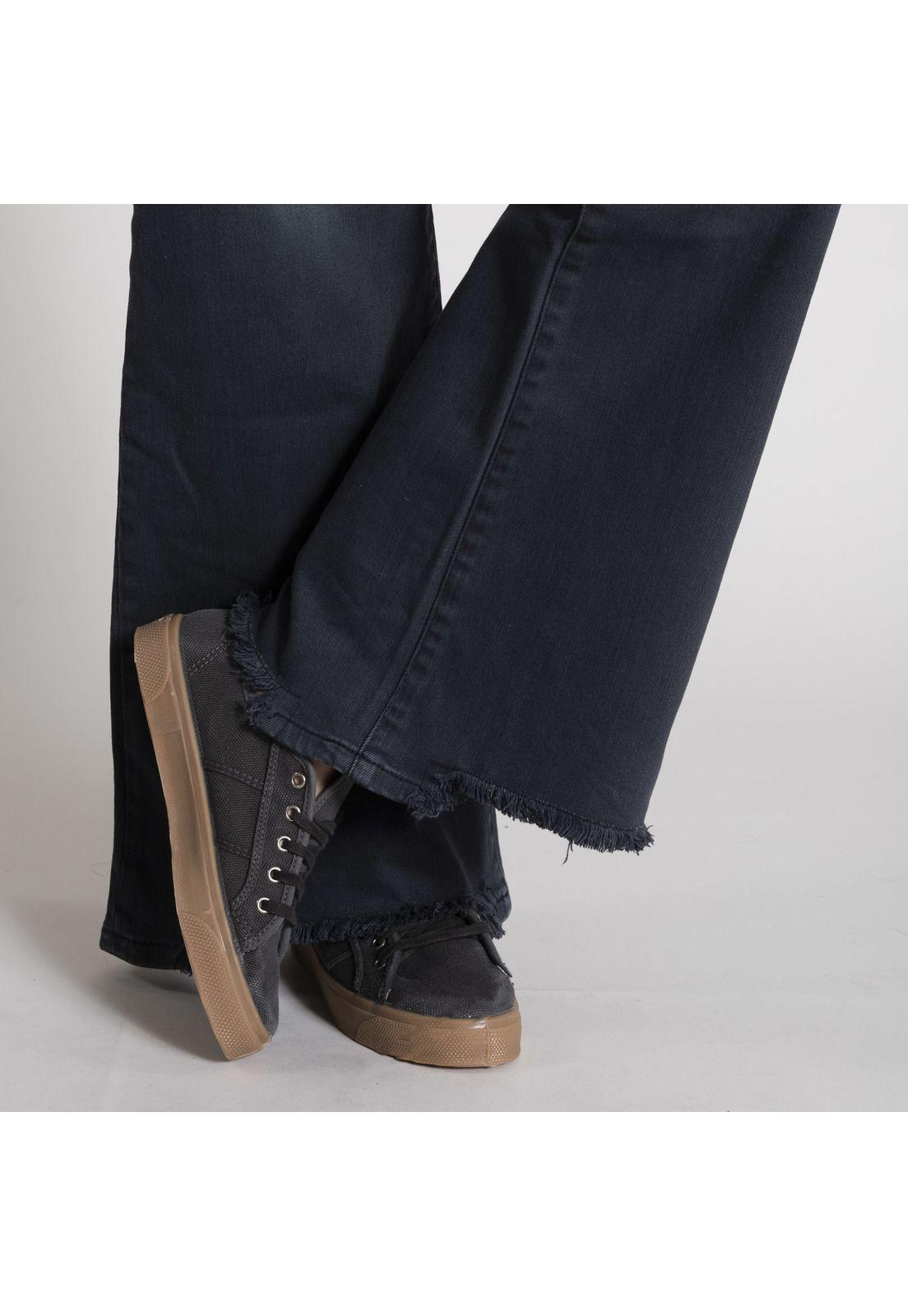 Jeans Mujer Ane Algodón Negro-4