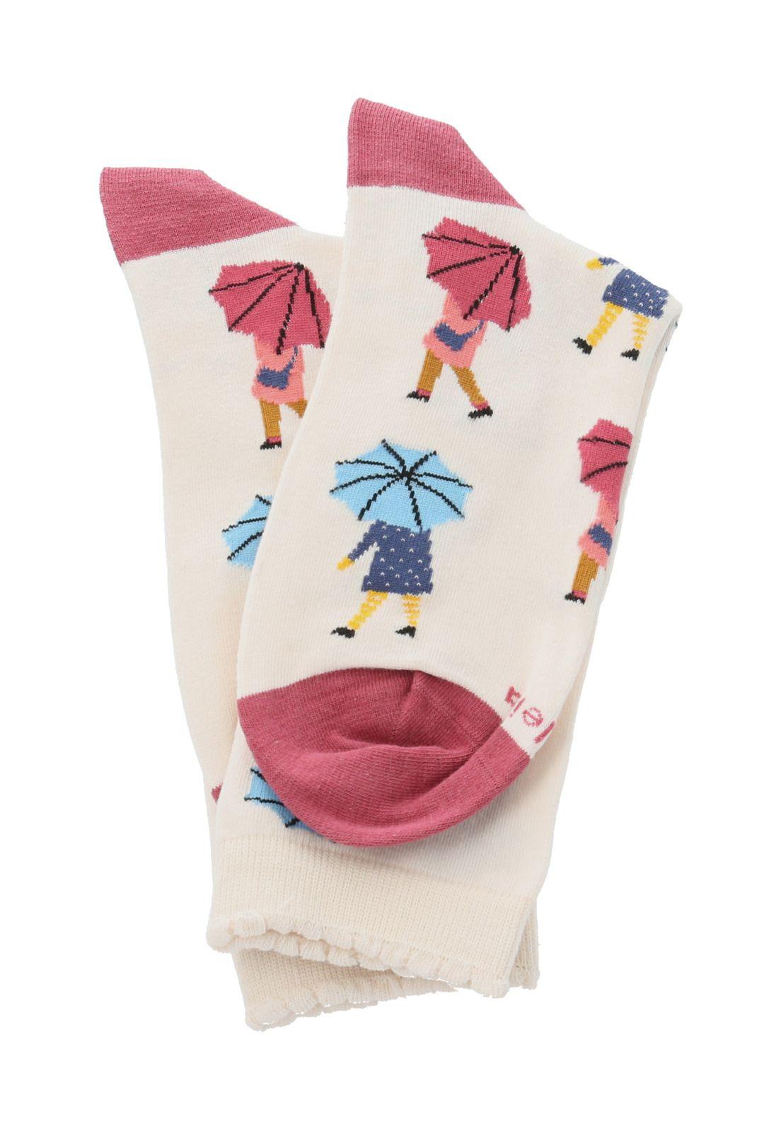 Calcetines Umbrella Mujer Beige-2