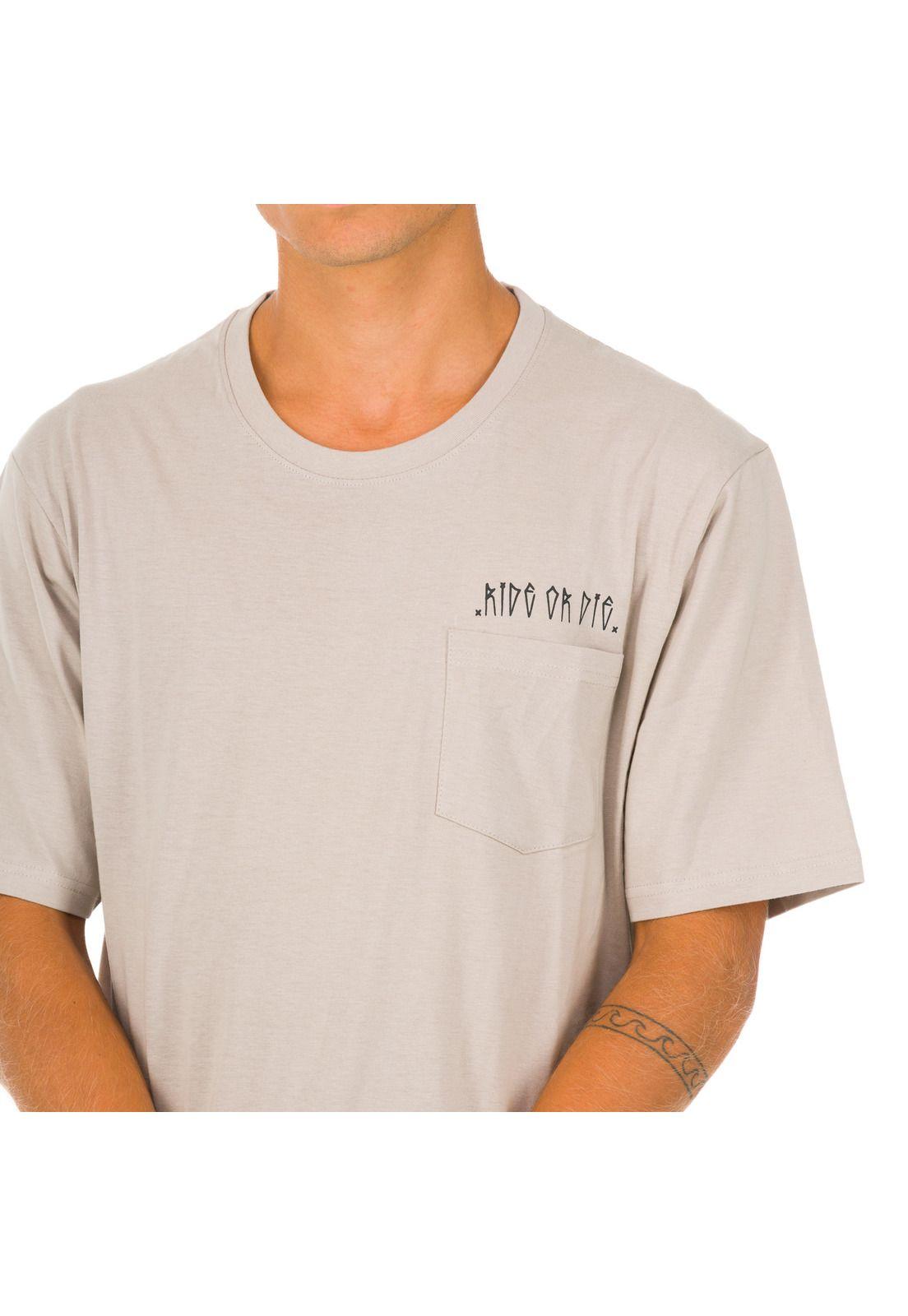 Polera M/C Unisex Ride Or Die Gris -3