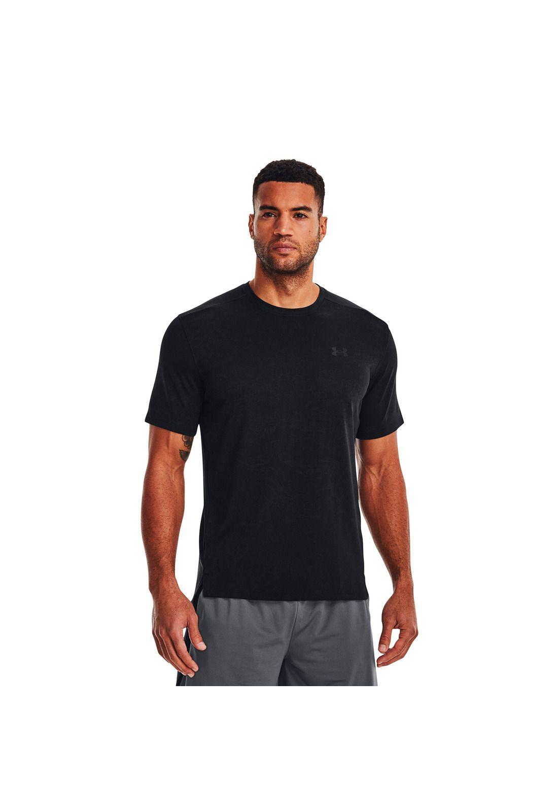 Polera M/C Training Tech™ Vent Jacqrd Negro Hombre-3